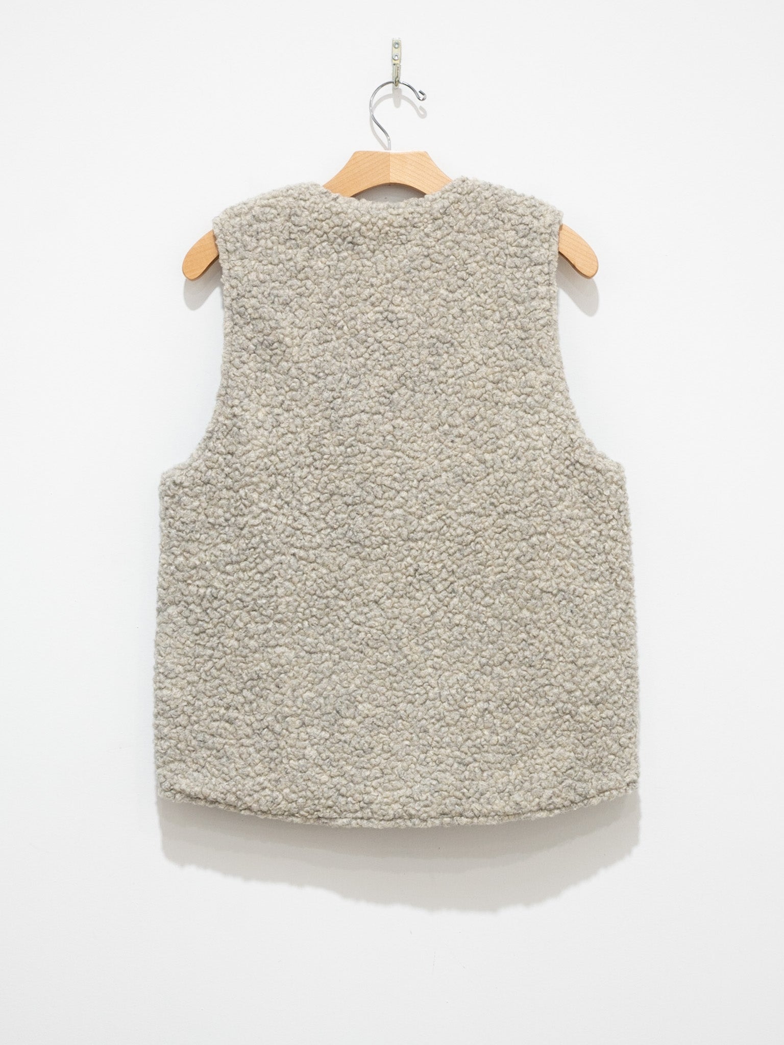 Namu Shop - Veritecoeur Reversible Boa Vest - Gray/Olive