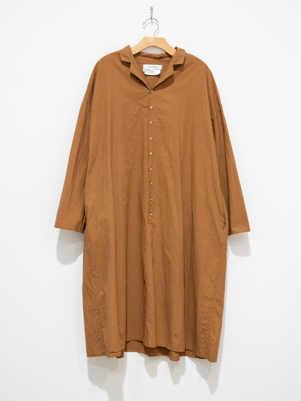 Namu Shop - Veritecoeur Tailored Collar Dress - Brown