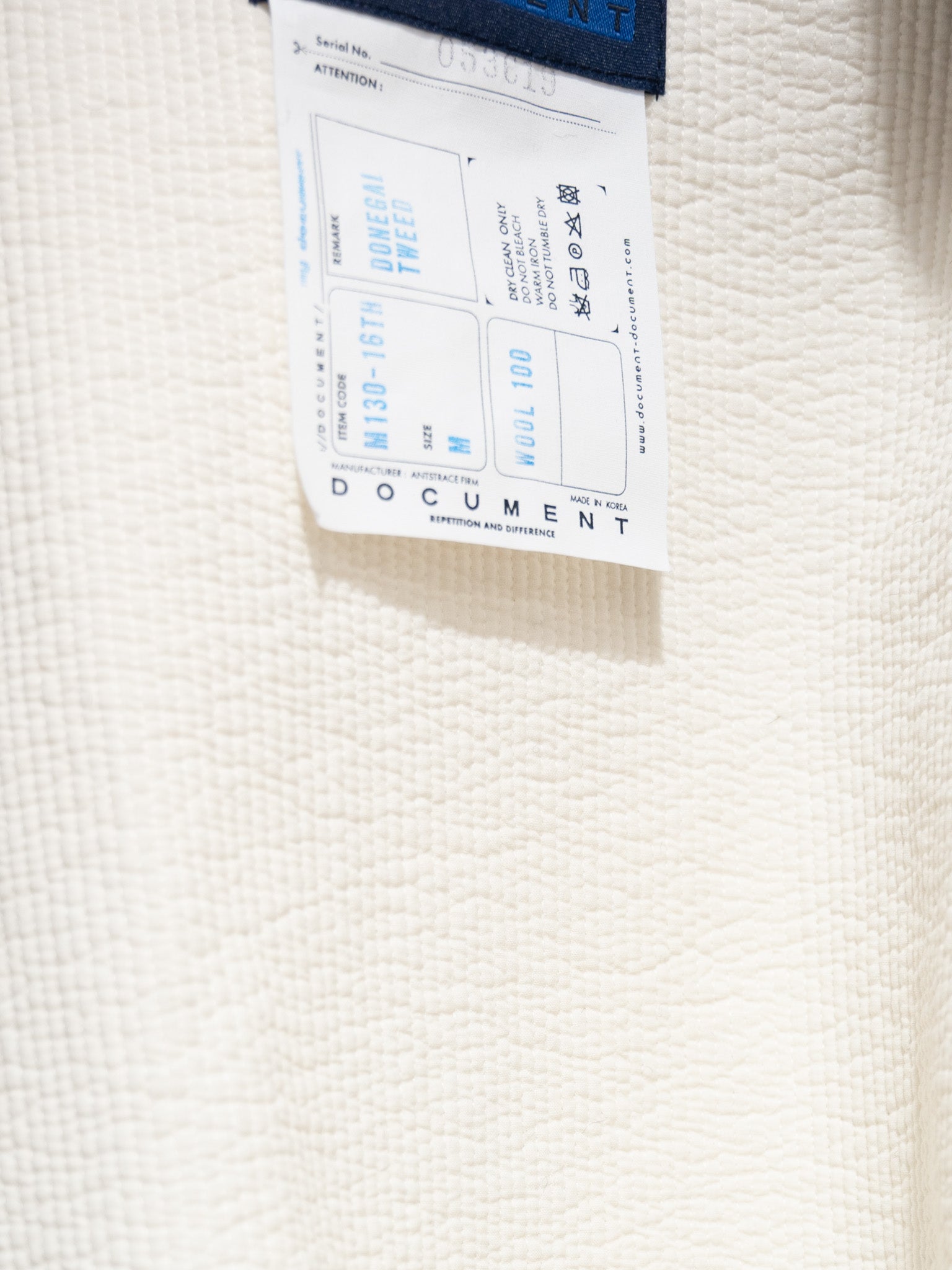 Namu Shop - Document Donegal Tweed Oversized Balmacaan Coat - Gray