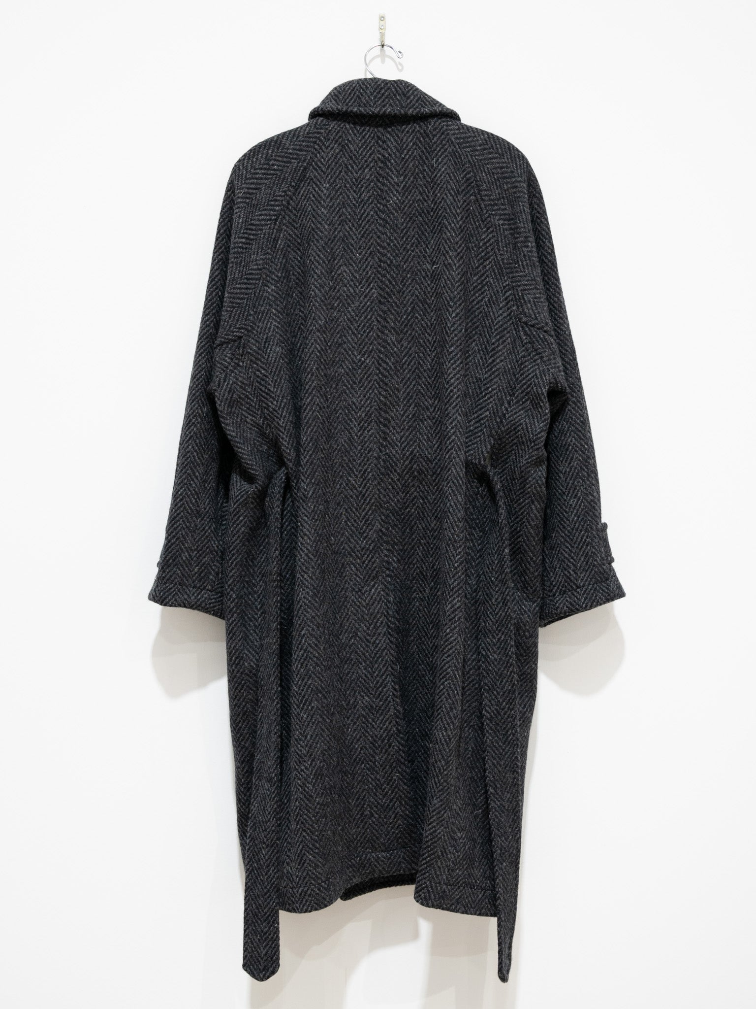 Namu Shop - Document Donegal Tweed Oversized Balmacaan Coat - Gray