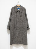 Namu Shop - Document Donegal Tweed Inverted Pleats Balmacaan Coat - Beige