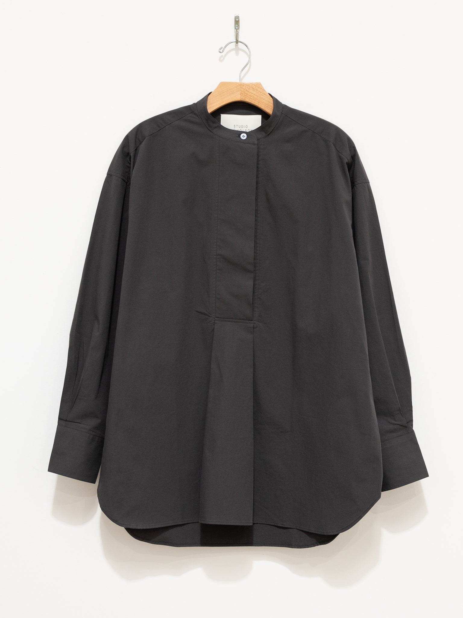 Namu Shop - Studio Nicholson Frink Half Placket Shirt - Asphalt