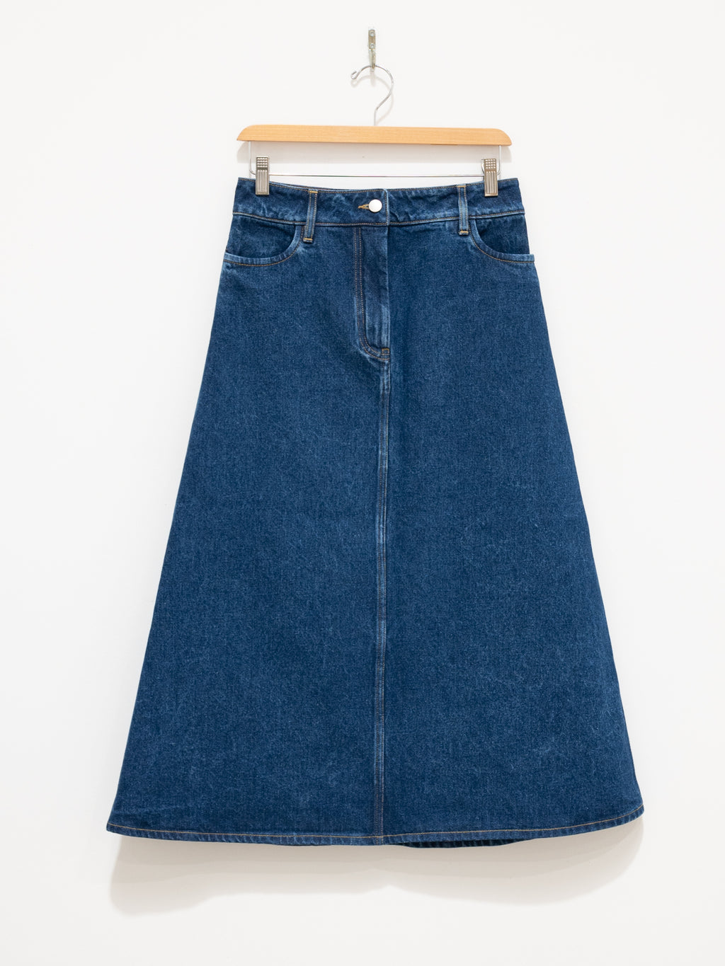 Namu Shop - Studio Nicholson Baringo A-Line Denim Skirt - Indigo