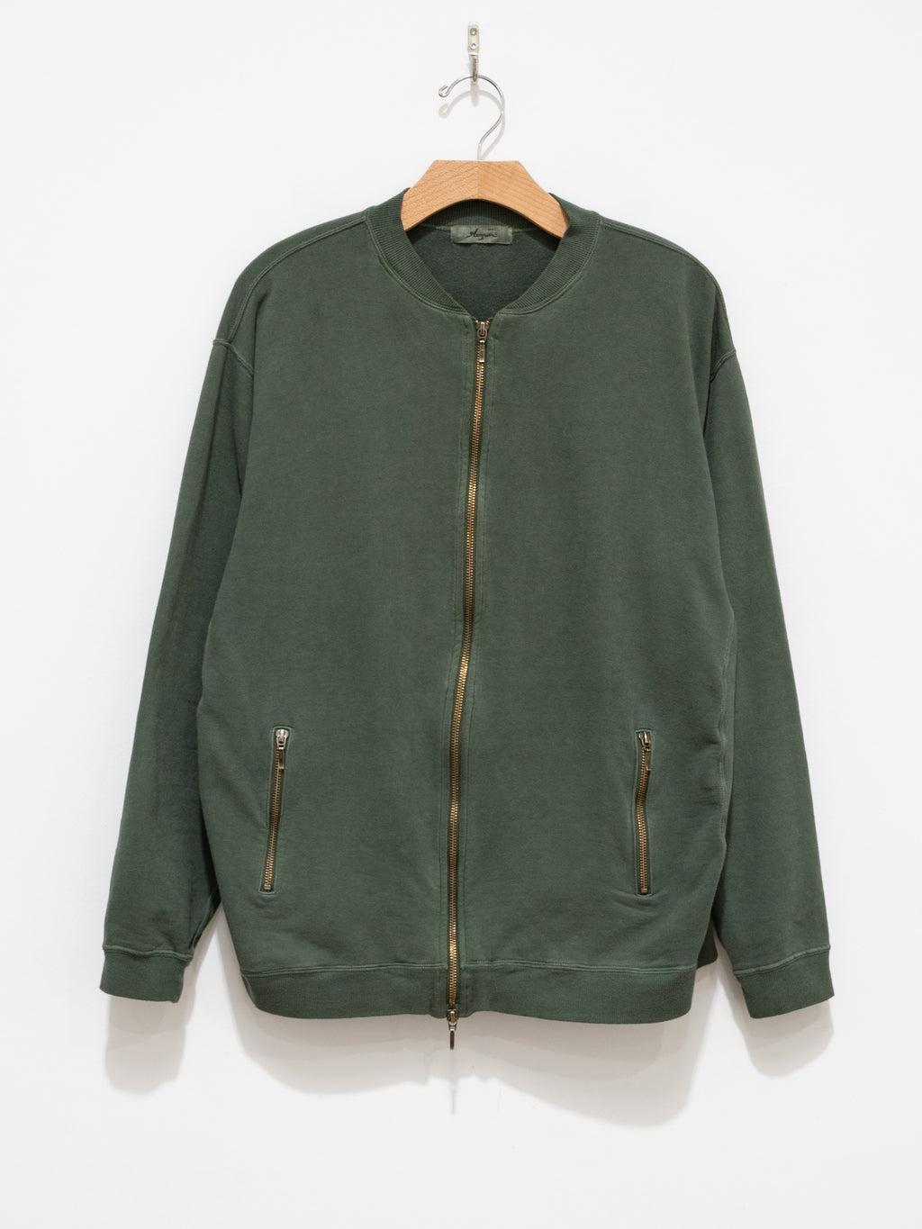 Namu Shop - Ichi Antiquites Pigment French Terry Zip Blouson - Green