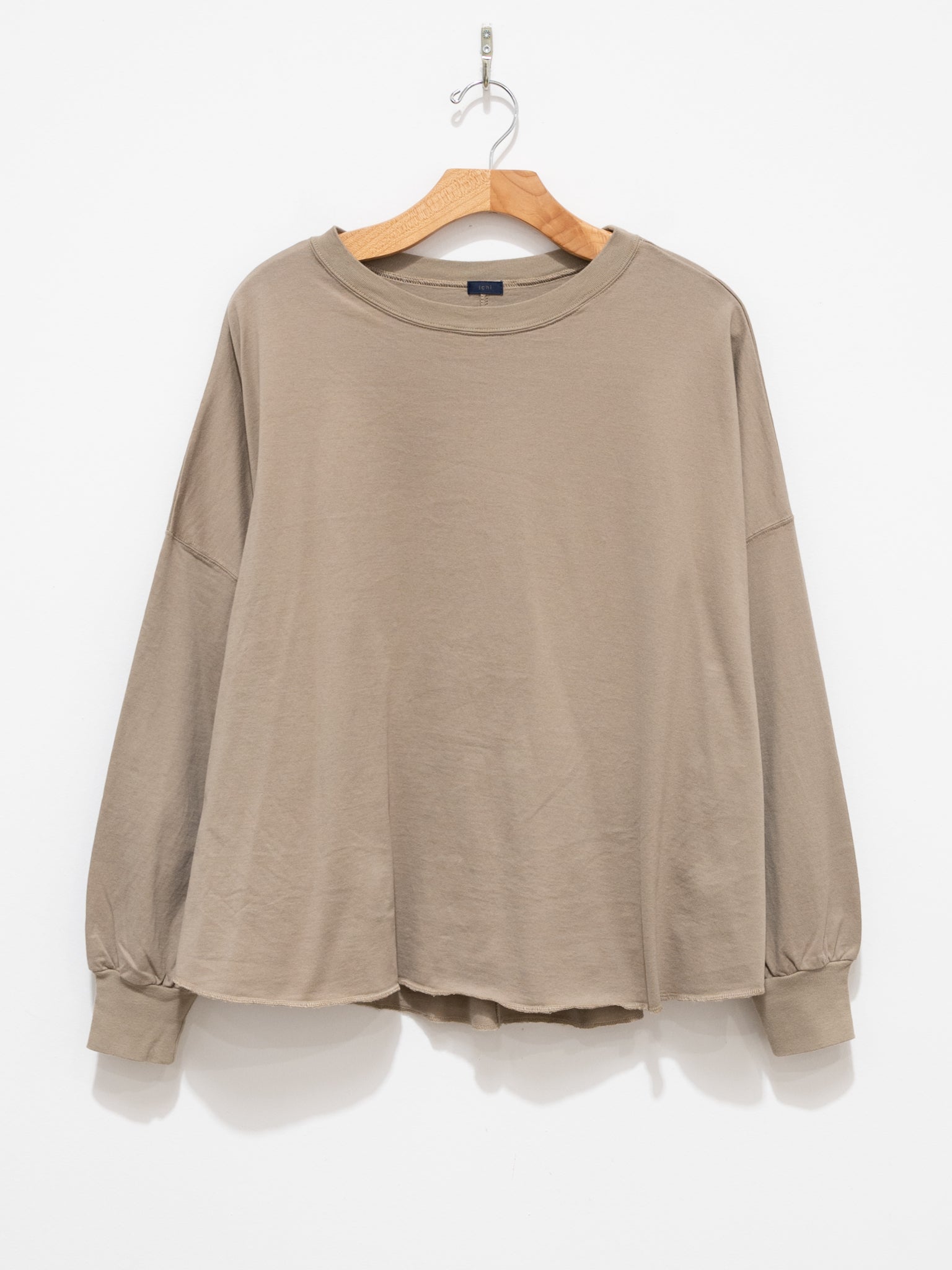 Namu Shop - ICHI Rounded Hem Pullover Tee - Beige