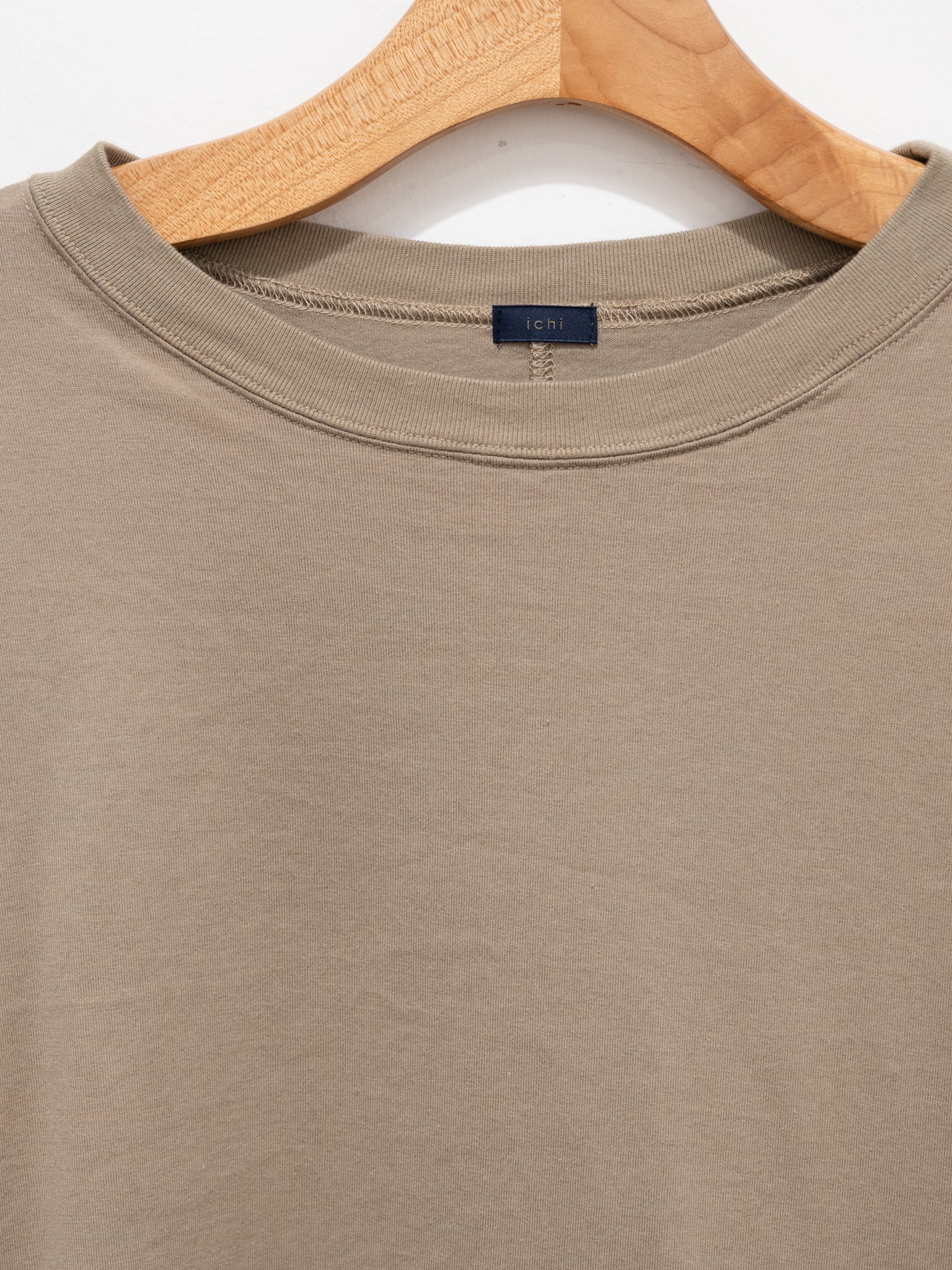 Namu Shop - ICHI Rounded Hem Pullover Tee - Beige