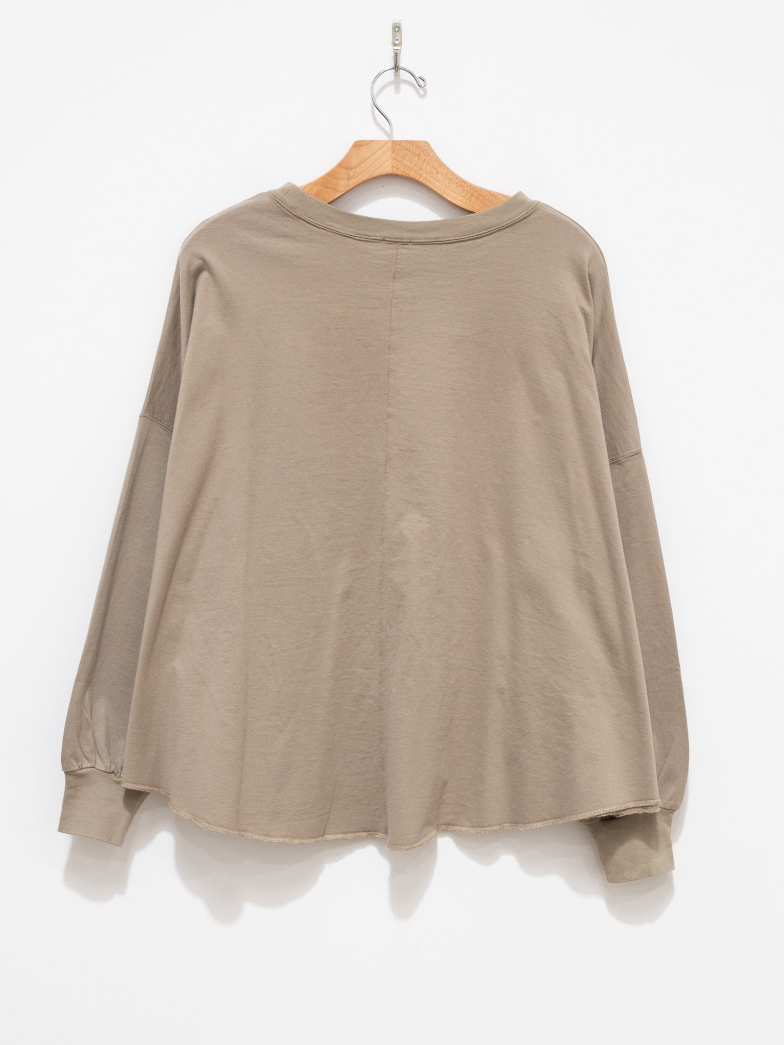 Namu Shop - ICHI Rounded Hem Pullover Tee - Beige