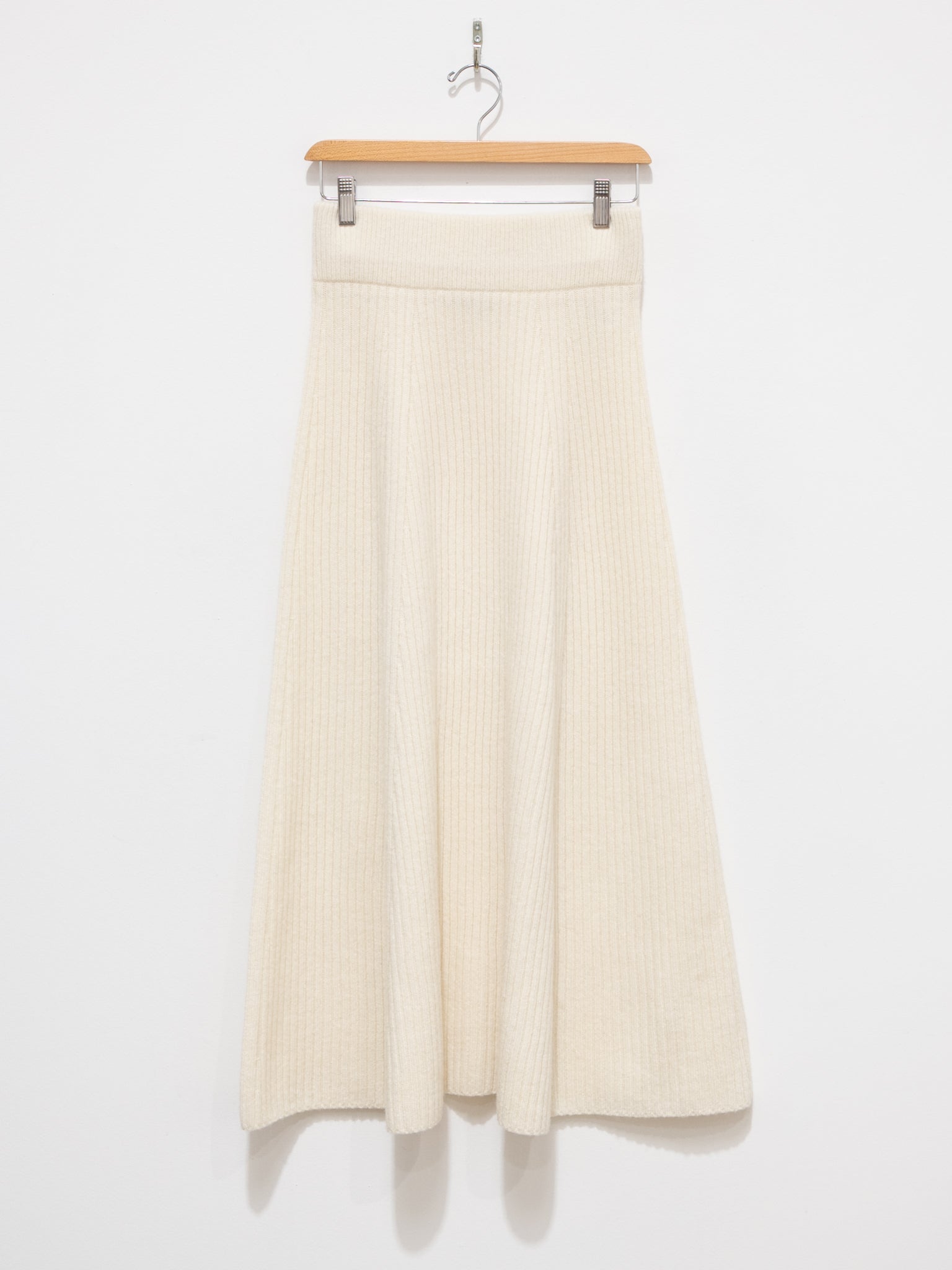 Namu Shop - Ichi Antiquites Ribbed Knit Skirt - White