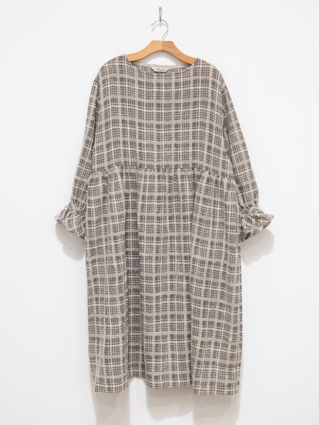 Namu Shop - Ichi Antiquites Wool Check Dress - Mocha