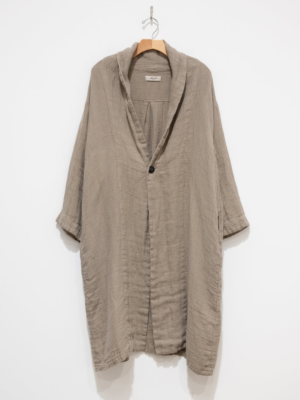 Namu Shop - Ichi Antiquites Linen Dobby AZUMADAKI Robe - Mocha Beige