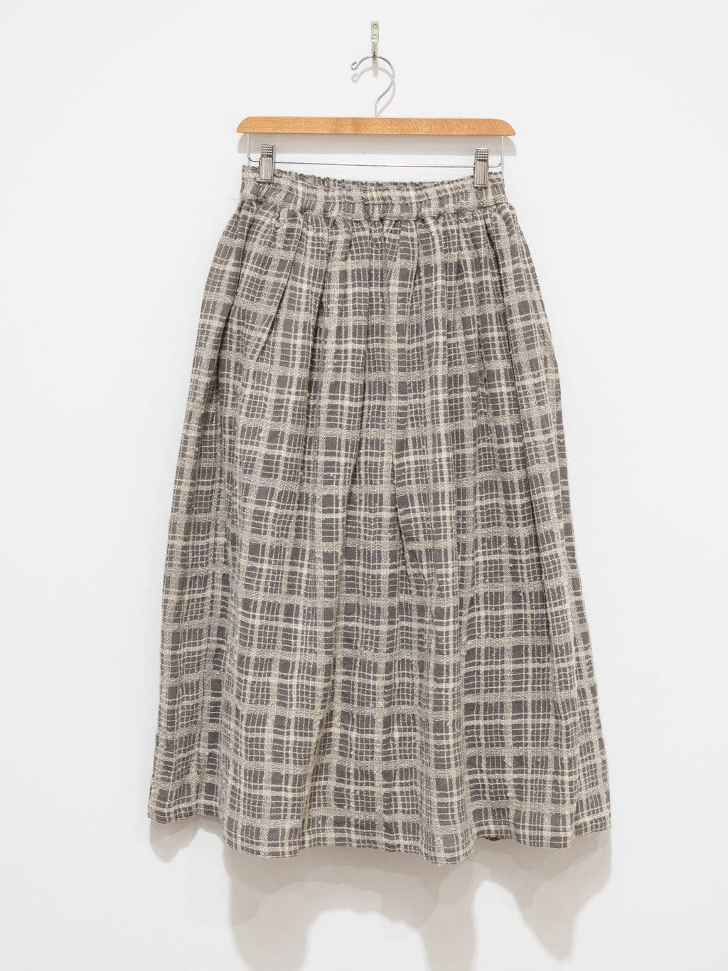 Namu Shop - Ichi Antiquites Wool Check Skirt - Mocha