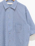 Namu Shop - Jan Machenhauer Fred Shirt - Blue Gingham Cotton Seersucker