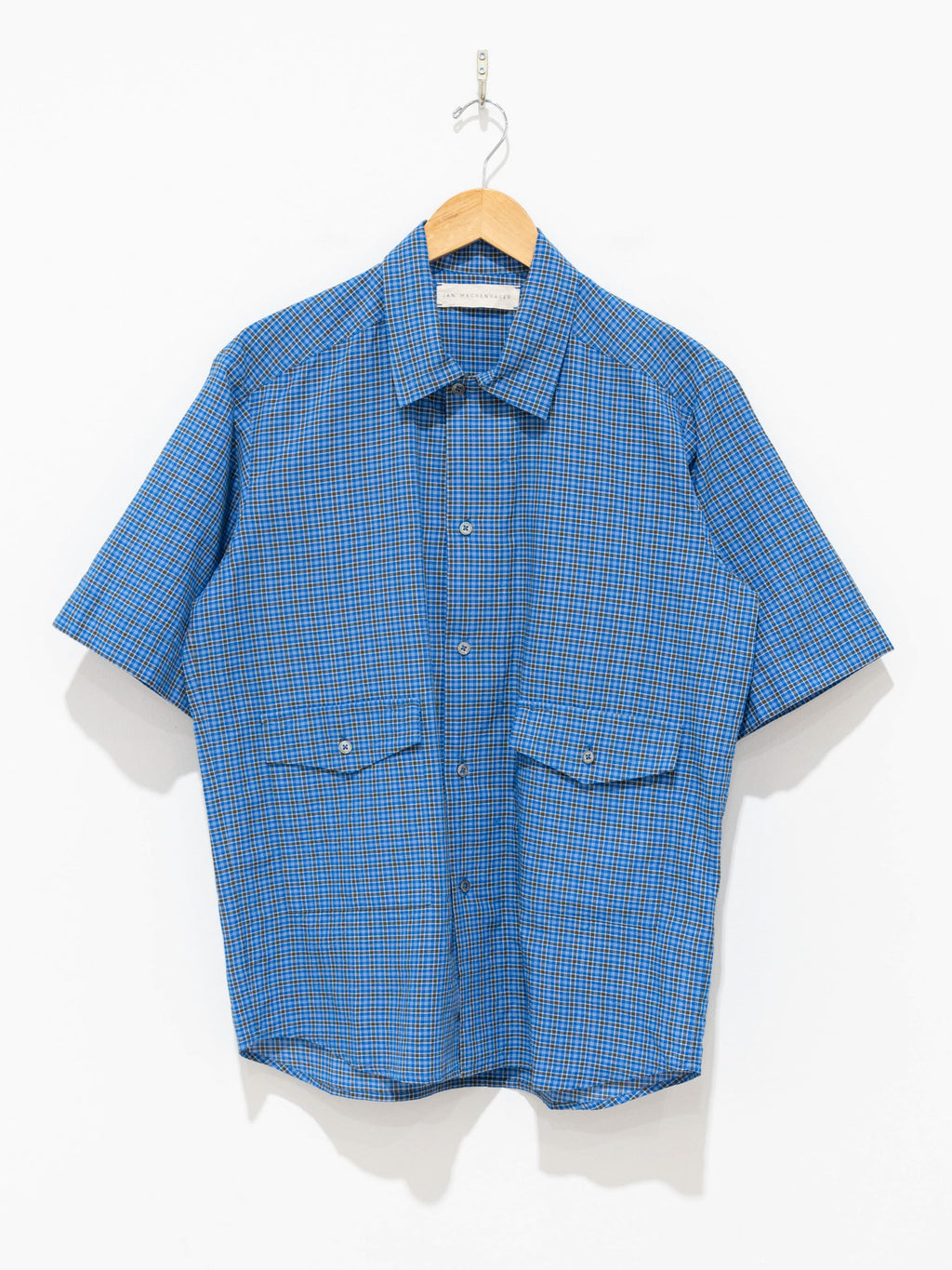 Namu Shop - Jan Machenhauer Zane Shirt - Brown/Blue Lunghi Check