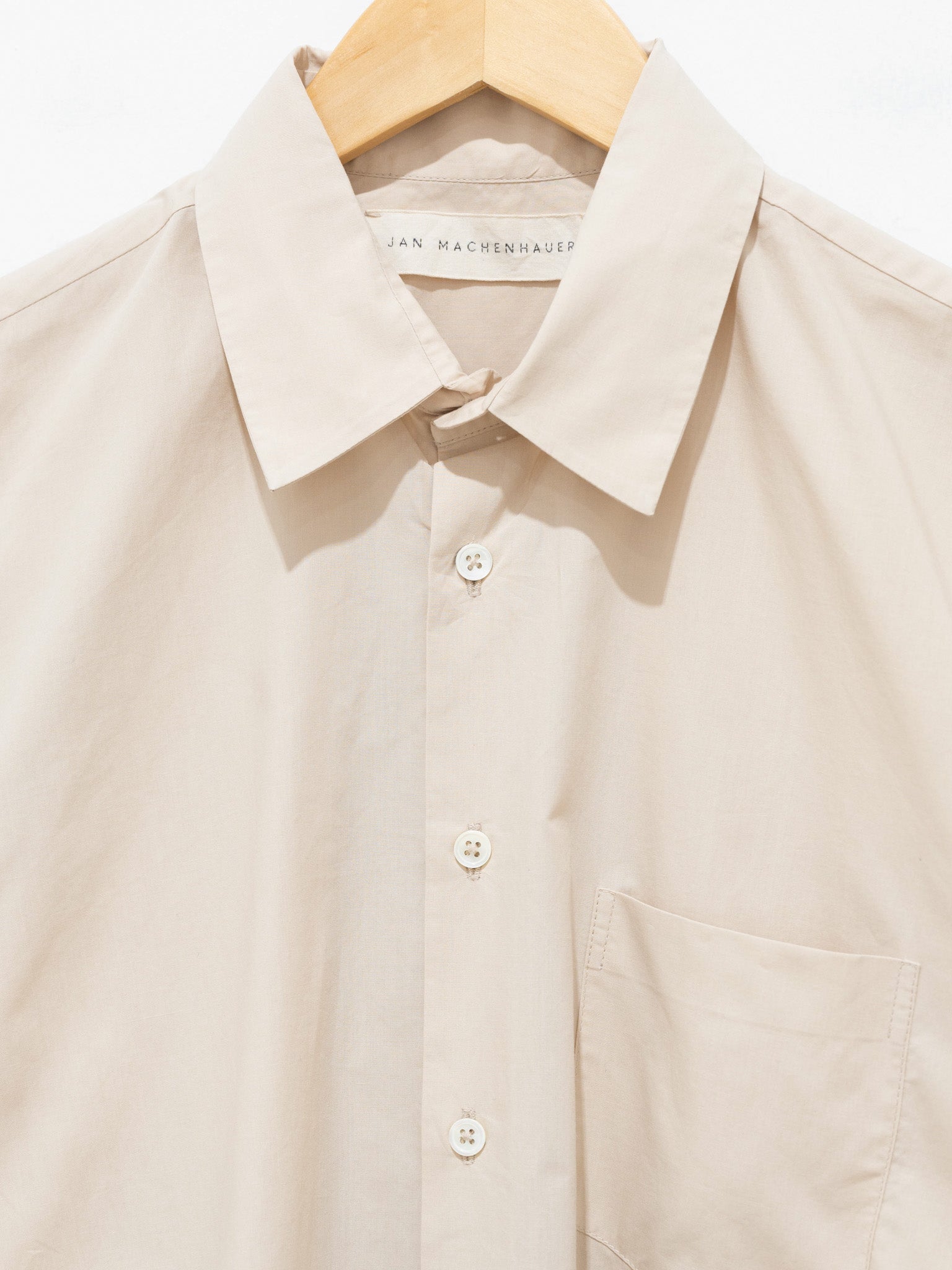 Namu Shop - Jan Machenhauer Chris Shirt - Almond Cotton Poplin