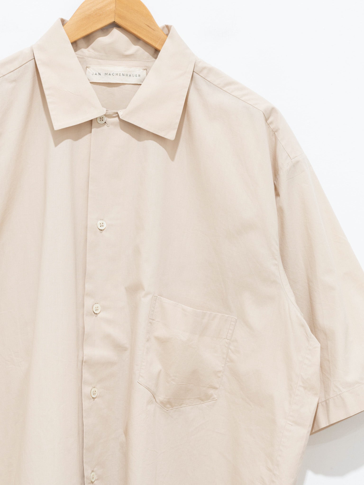 Namu Shop - Jan Machenhauer Fred Shirt - Almond Cotton Poplin