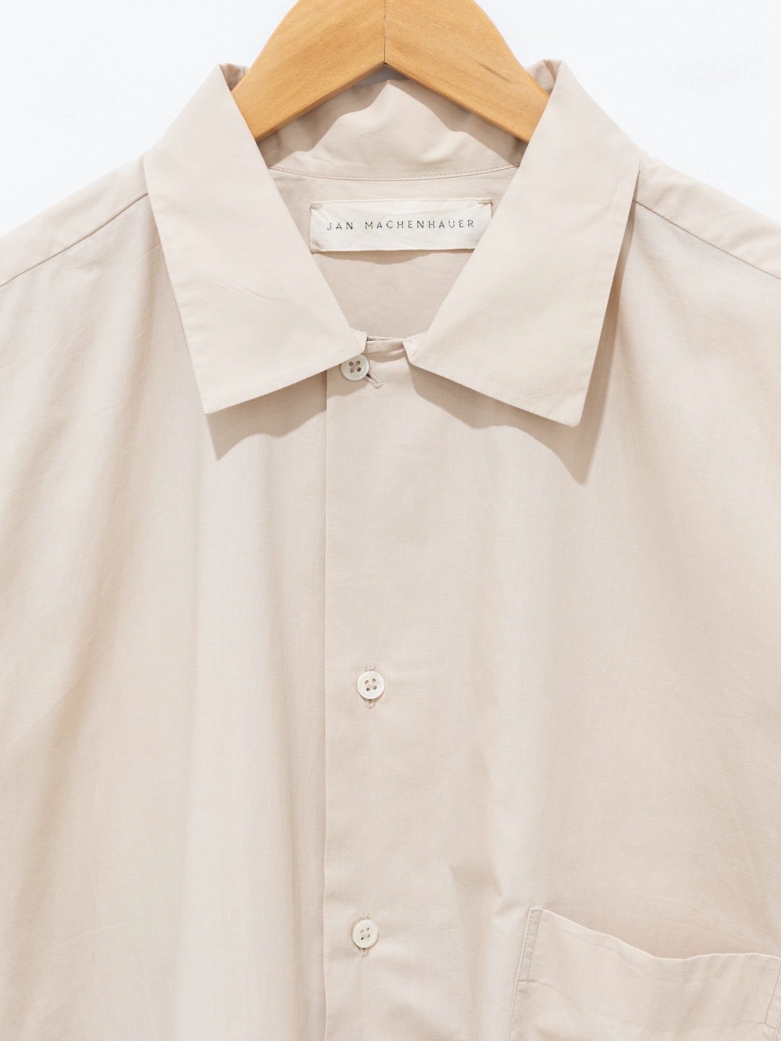 Namu Shop - Jan Machenhauer Fred Shirt - Almond Cotton Poplin