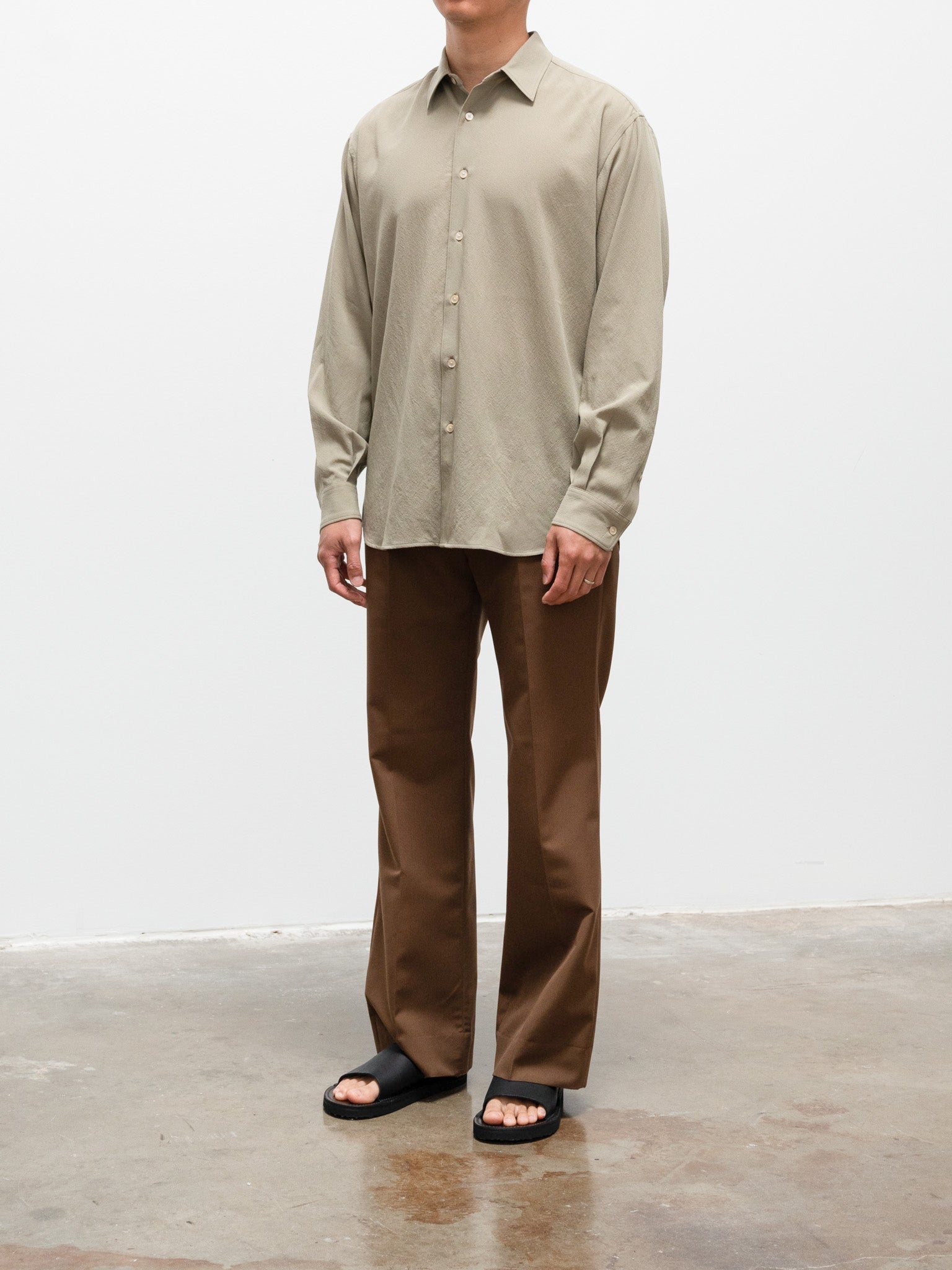 Namu Shop - Kaptain Sunshine Semi Bootcut Slacks - Cocoa