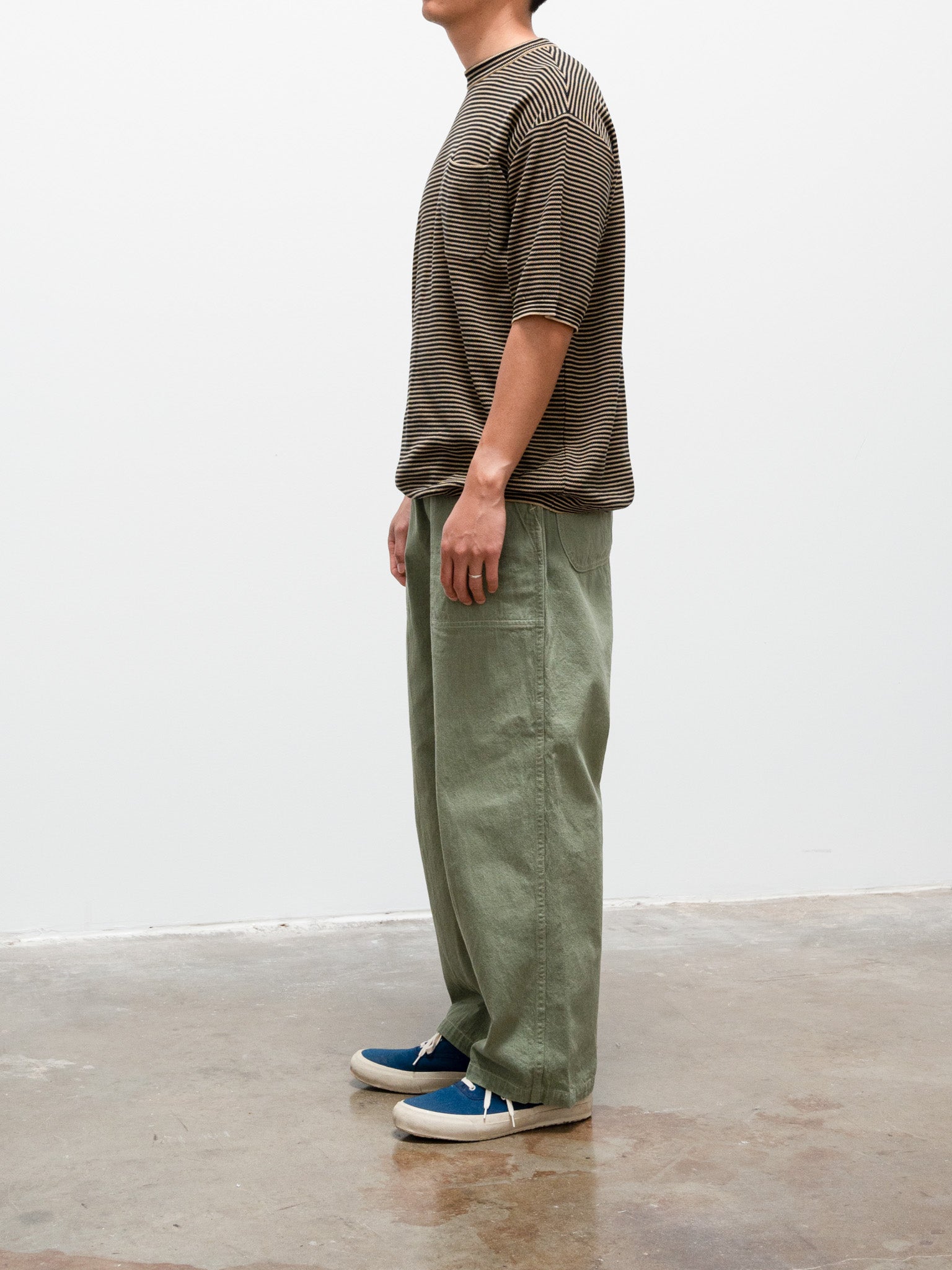 Namu Shop - Kaptain Sunshine Baker Denim Pants - Green