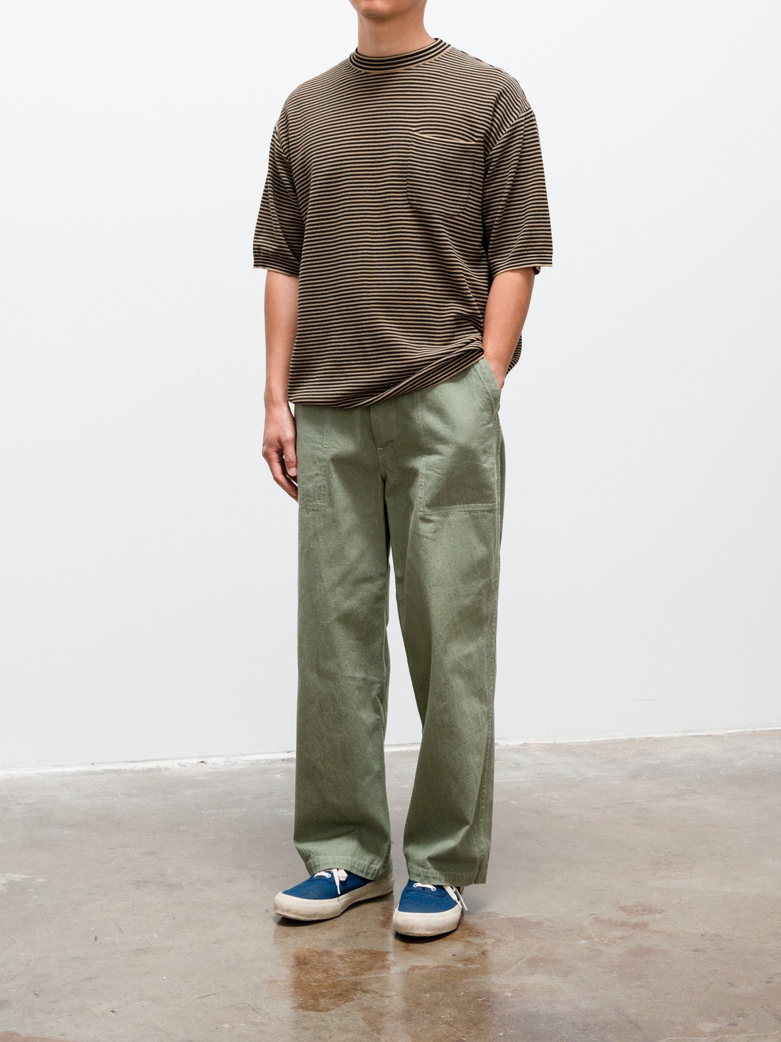 Namu Shop - Kaptain Sunshine Baker Denim Pants - Green