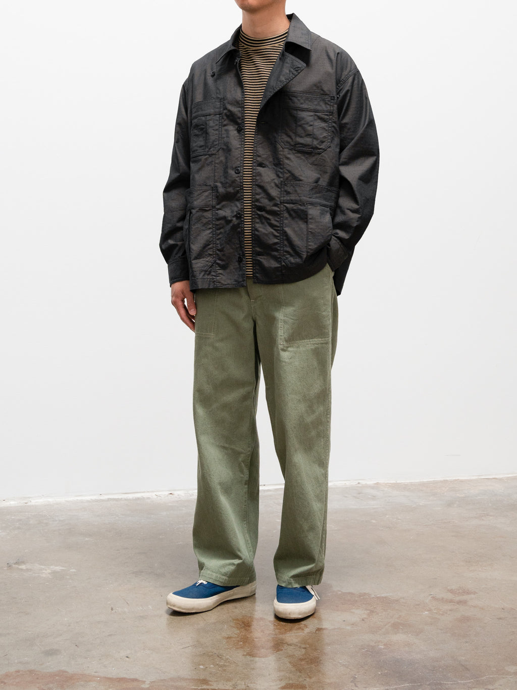Namu Shop - Kaptain Sunshine Baker Denim Pants - Green