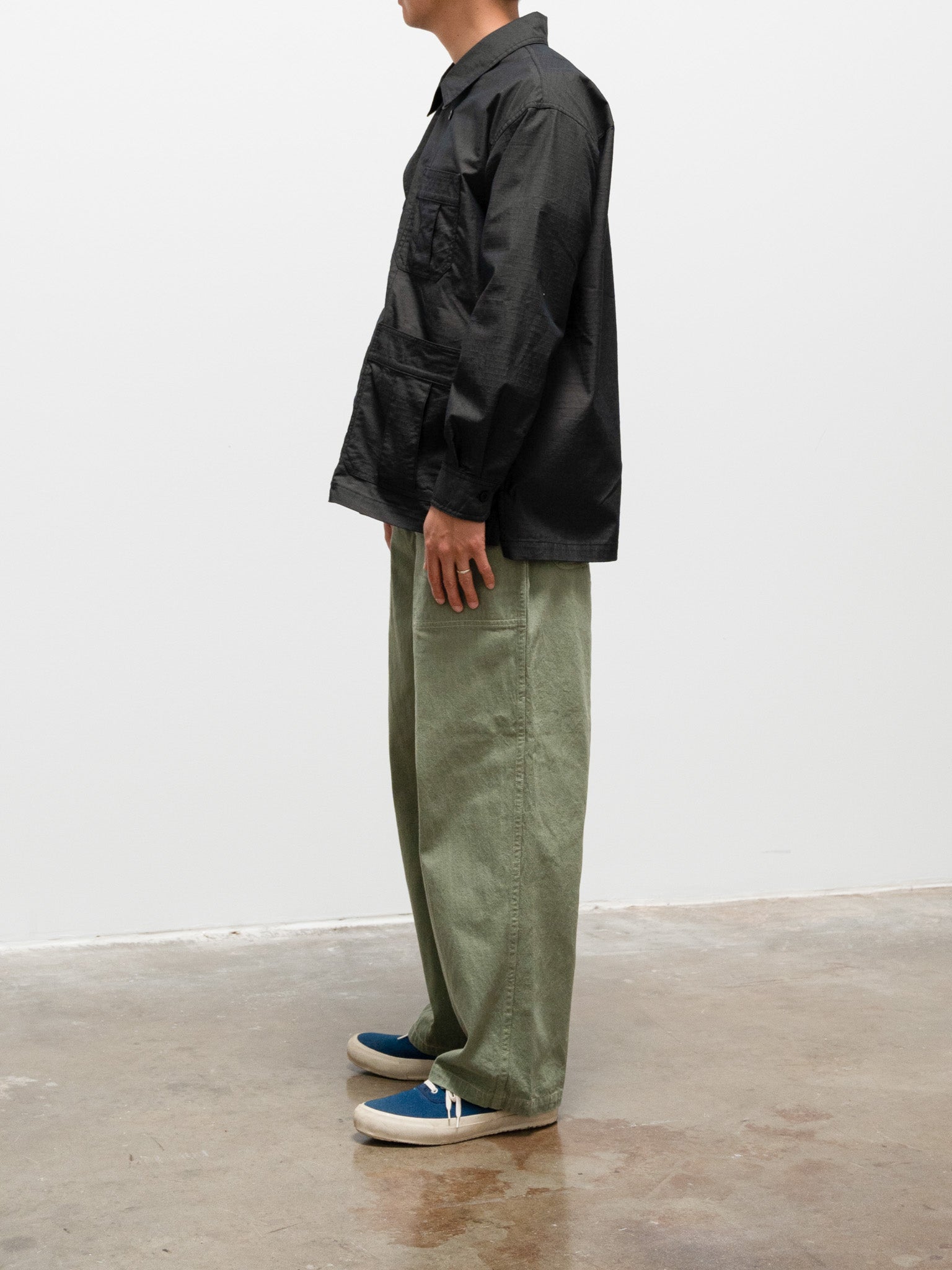 Namu Shop - ts(s) Ripstop Military Shirt Jacket - Charcoal