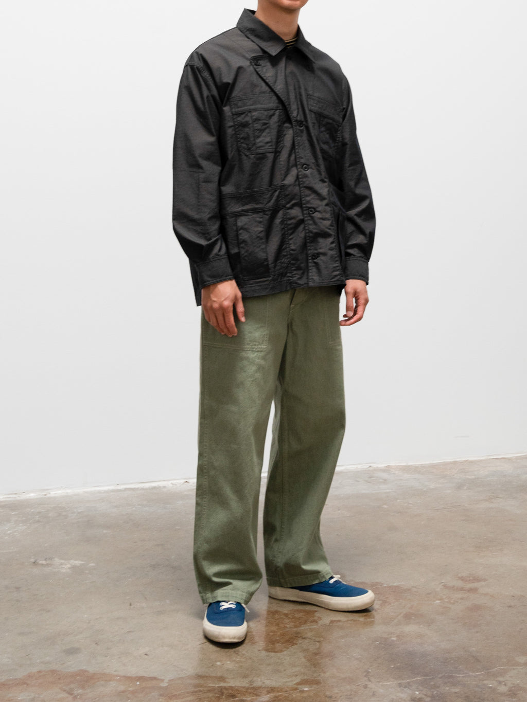 Namu Shop - ts(s) Ripstop Military Shirt Jacket - Charcoal