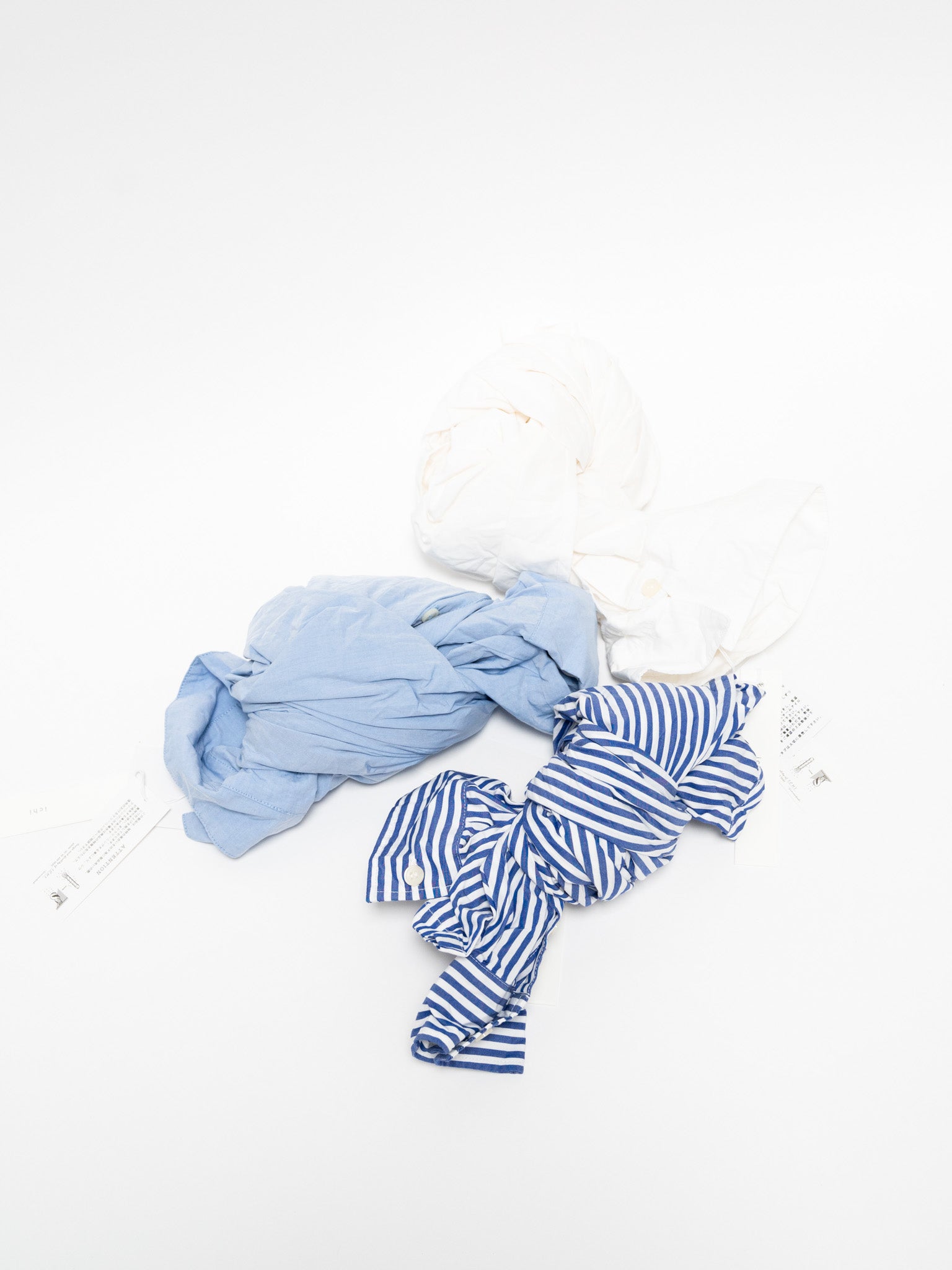 Namu Shop - ICHI Washer BD Shirt Dress - Blue Stripe