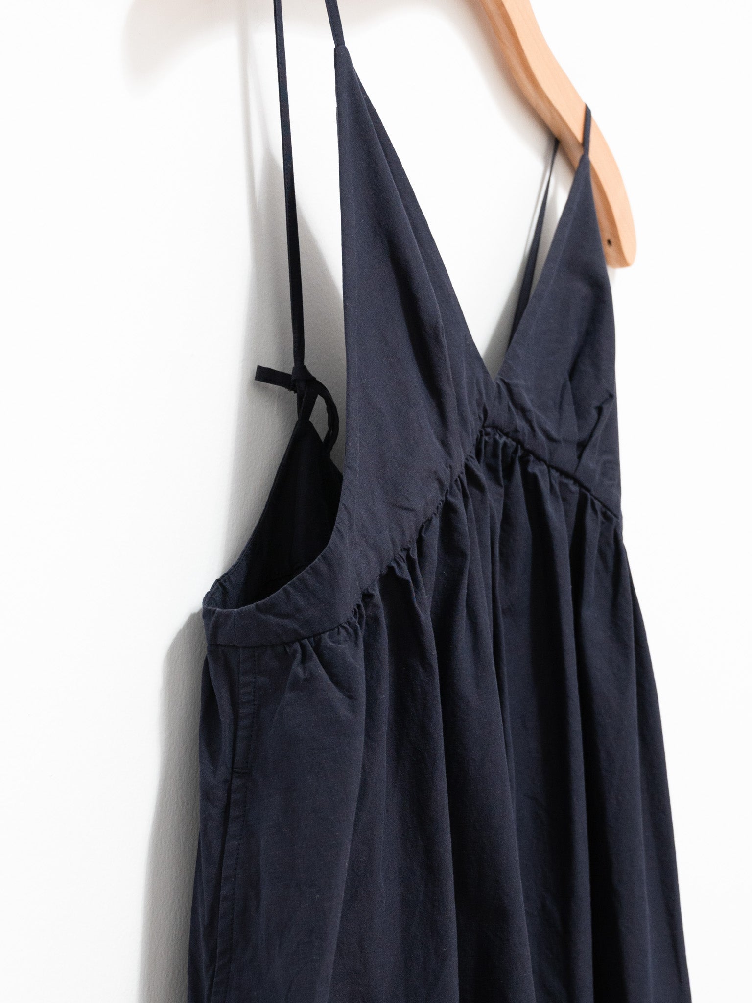 Namu Shop - Unfil Chambray Weather Cloth Camisole Dress - Navy