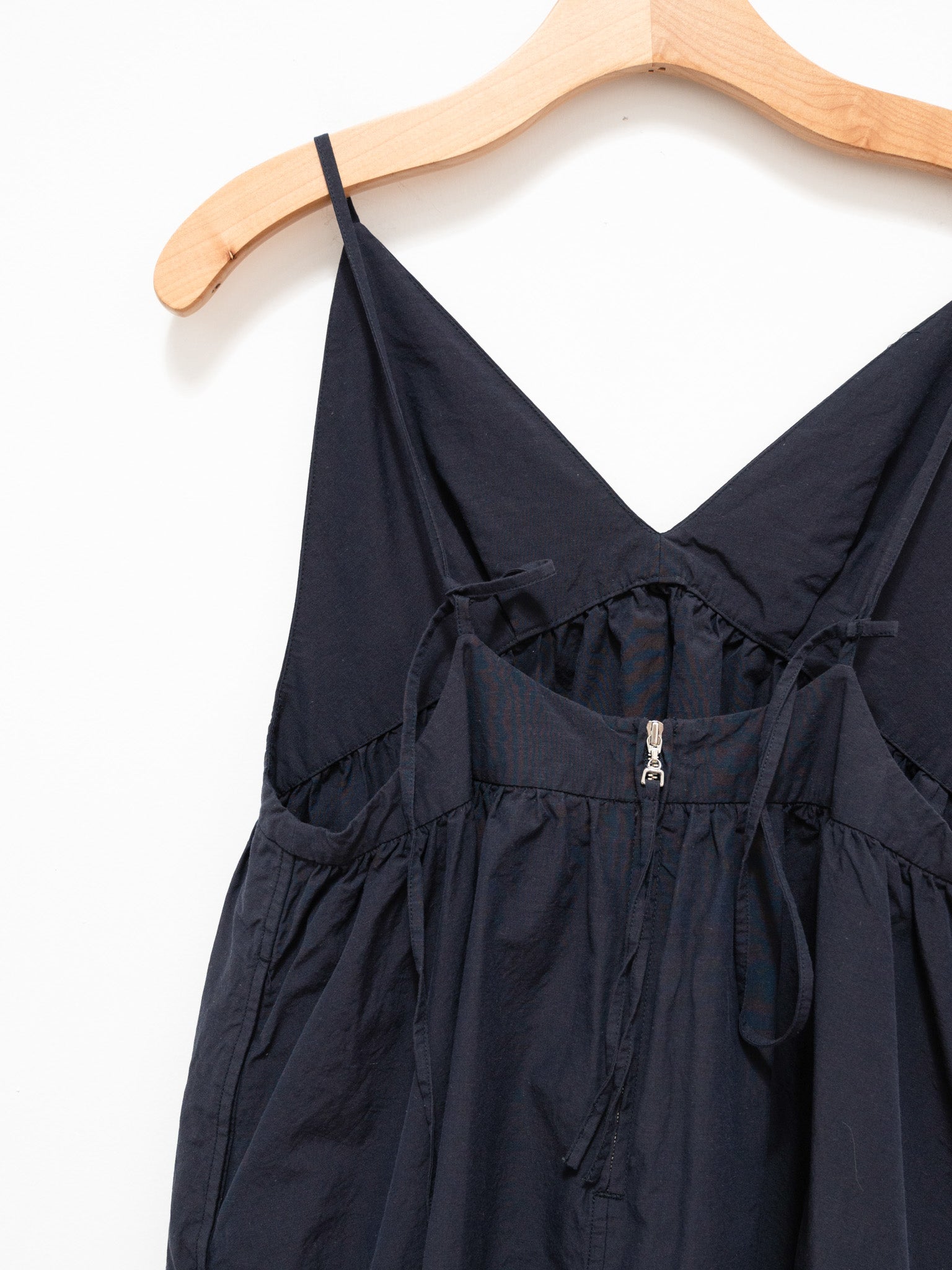 Namu Shop - Unfil Chambray Weather Cloth Camisole Dress - Navy
