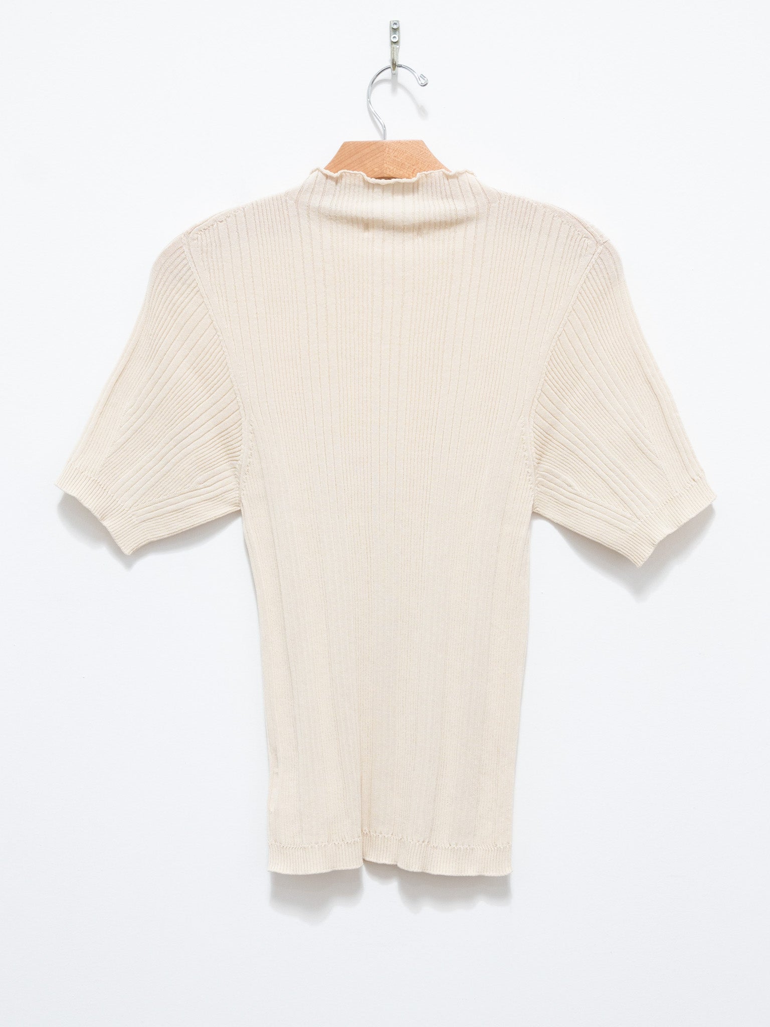 Namu Shop - Unfil High Twist Cotton Ribbed Knit Sweater - Milk
