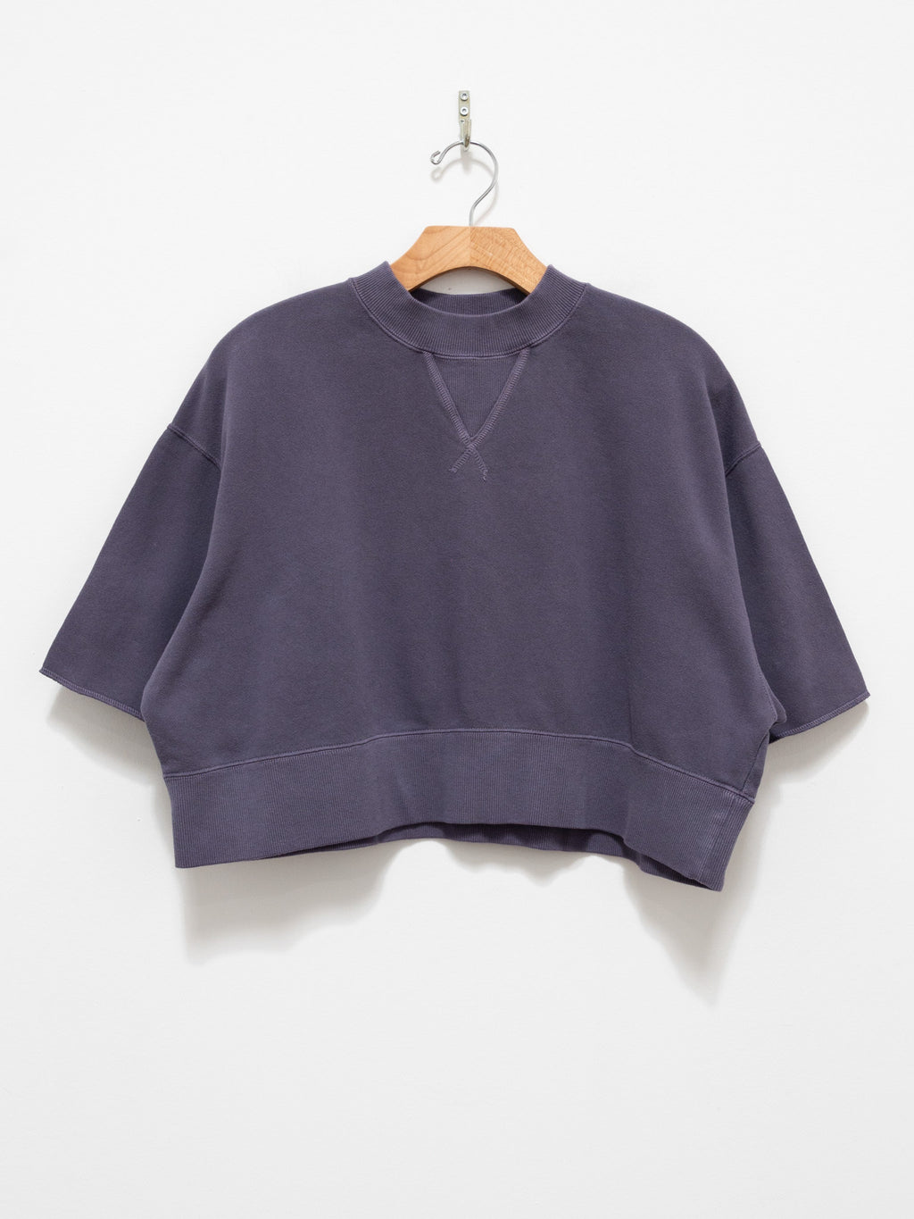 Namu Shop - ICHI Pigment Dye Cropped Sweatshirt - Purple