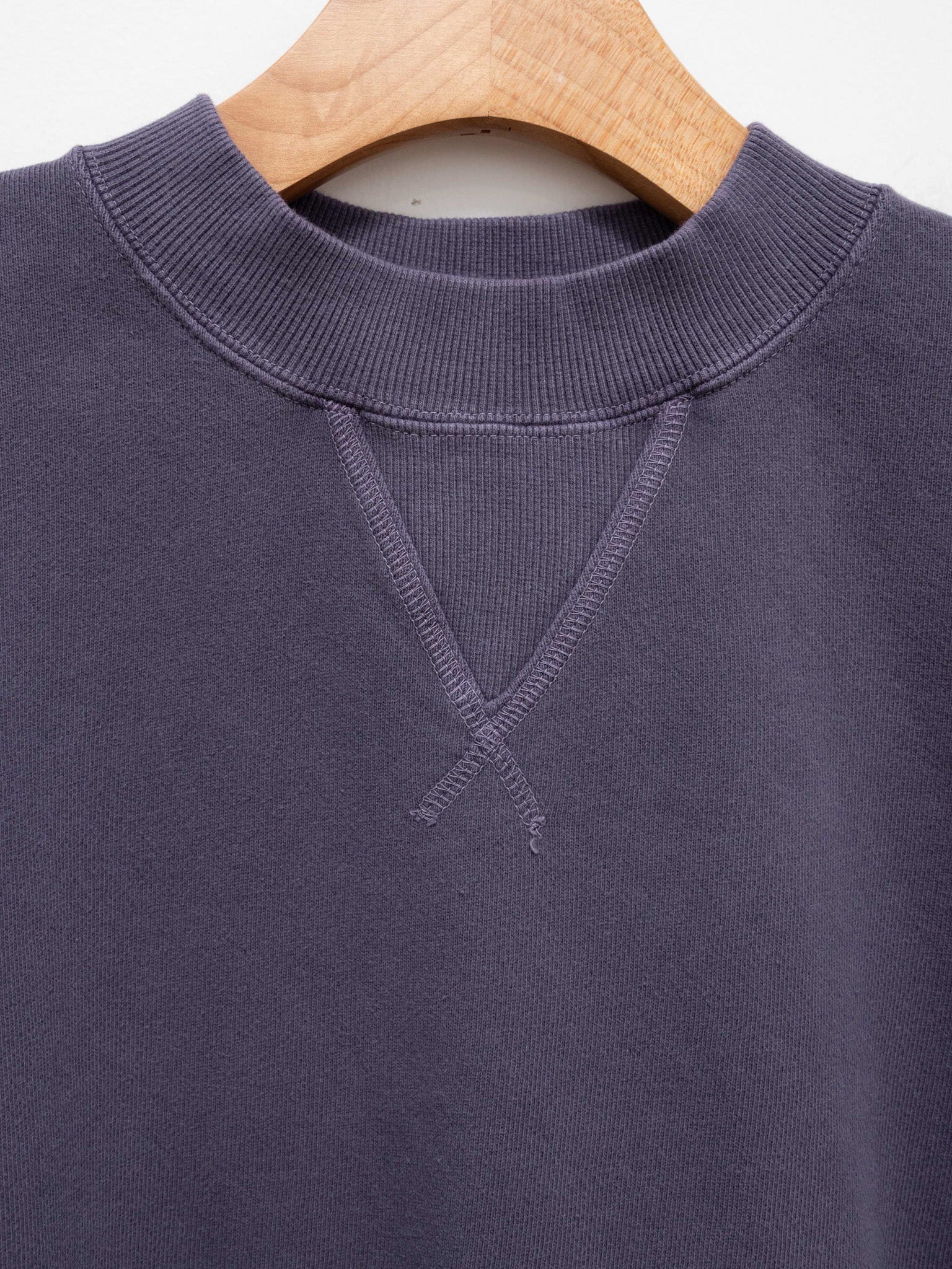 Namu Shop - ICHI Pigment Dye Cropped Sweatshirt - Purple
