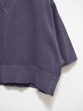 Namu Shop - ICHI Pigment Dye Cropped Sweatshirt - Purple