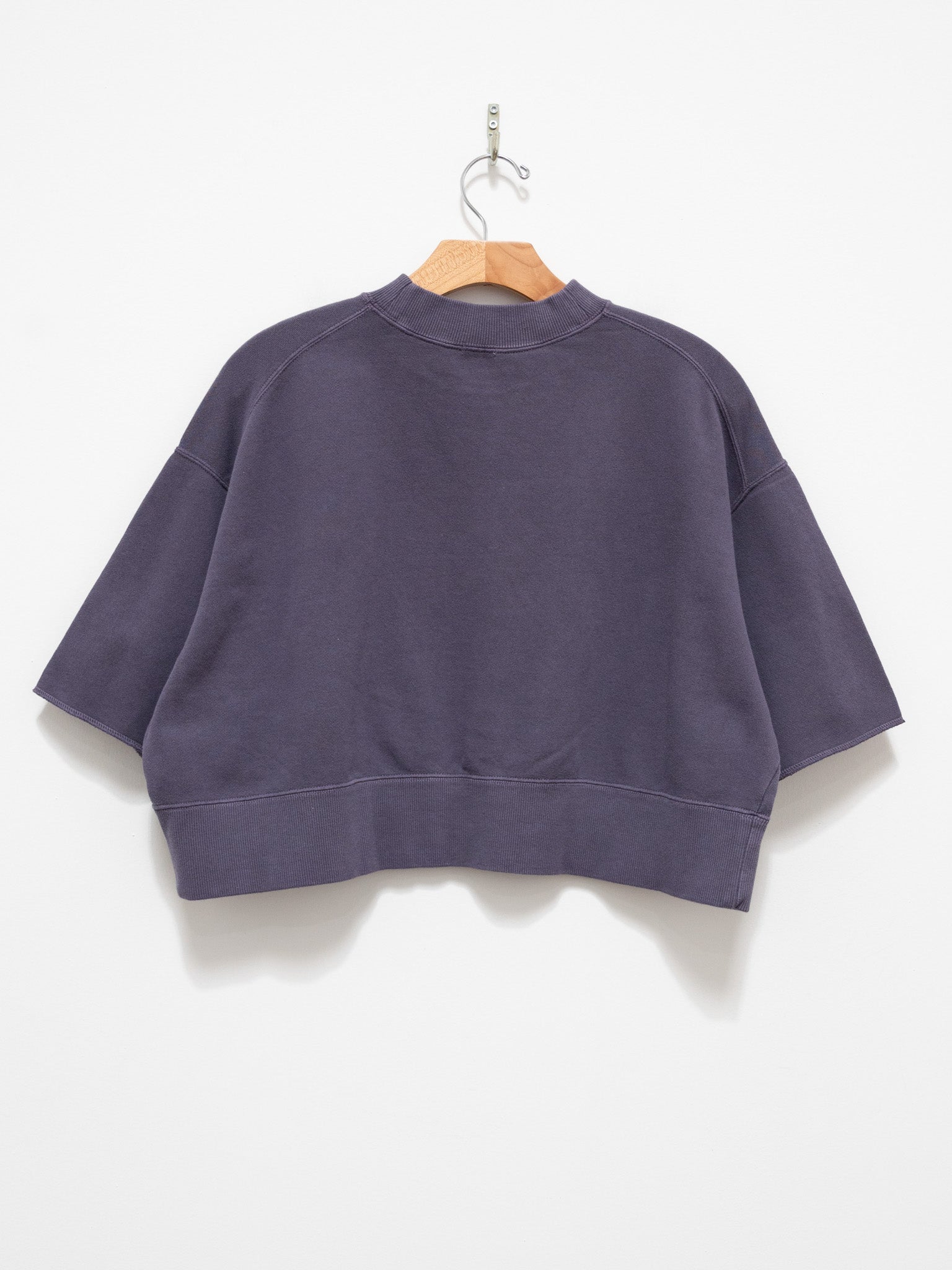 Namu Shop - ICHI Pigment Dye Cropped Sweatshirt - Purple