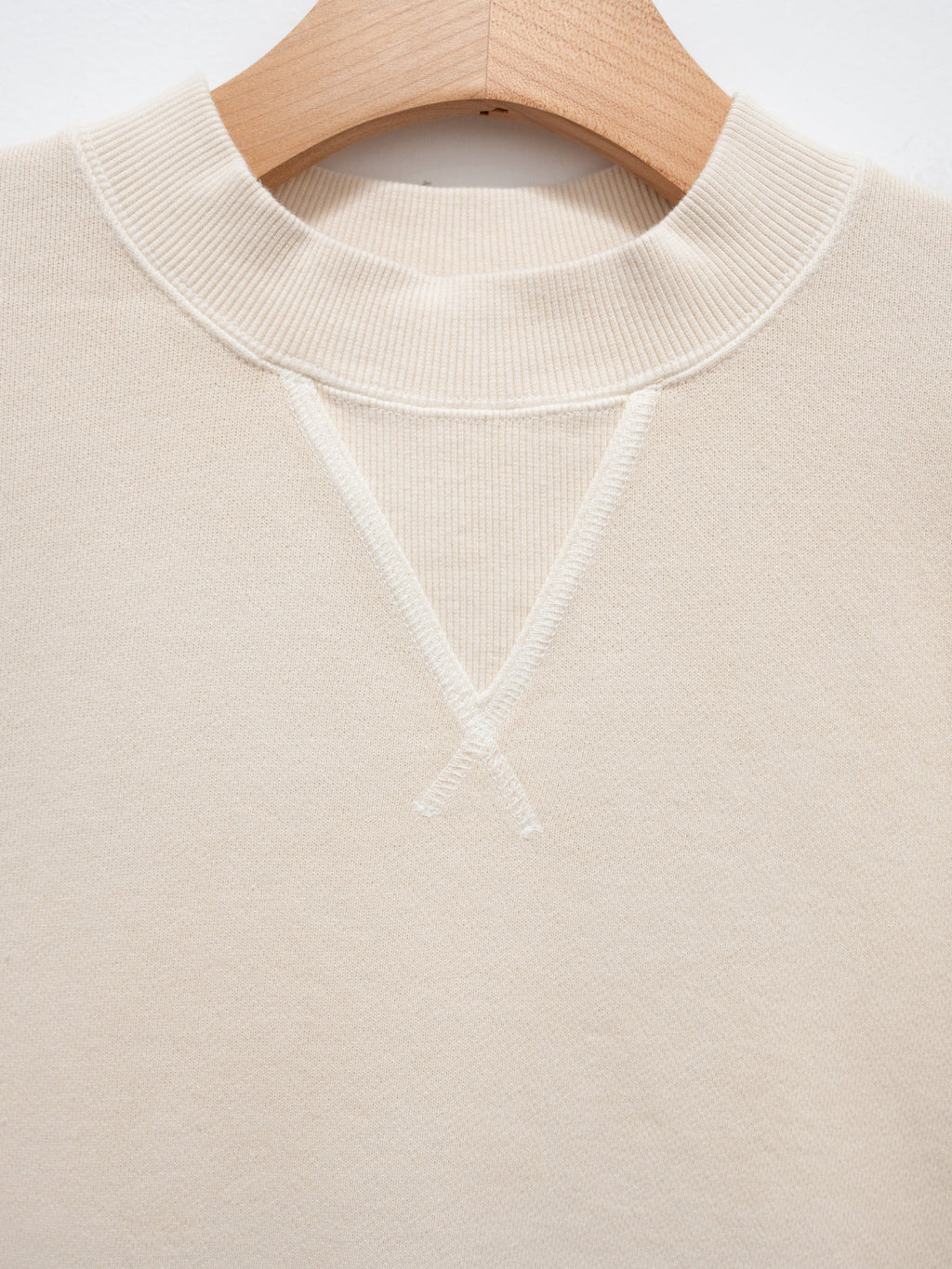 Namu Shop - ICHI Pigment Dye Cropped Sweatshirt - Ivory