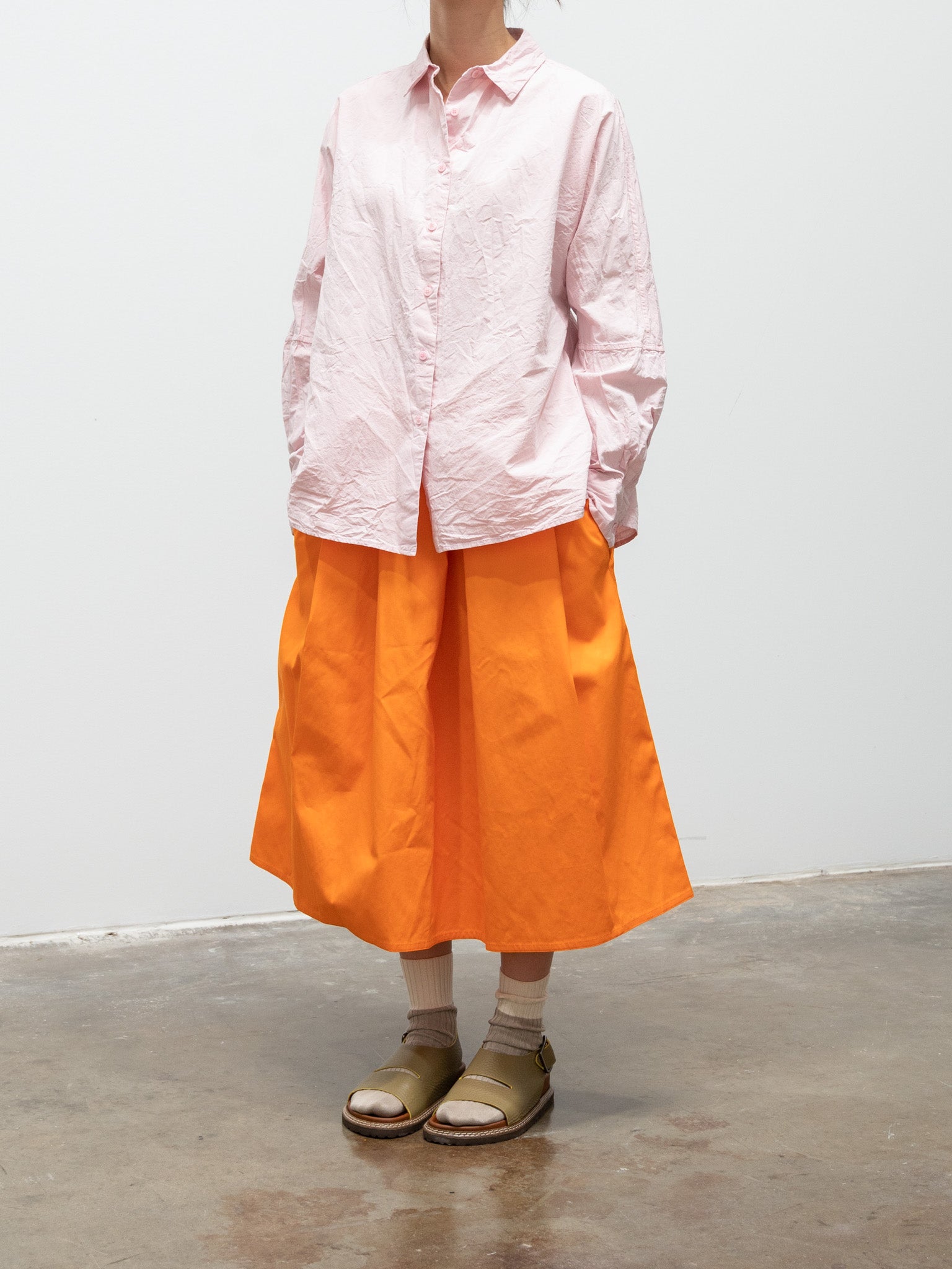 Namu Shop - Sofie D'Hoore Selena Poplin Cotton Skirt - Orange