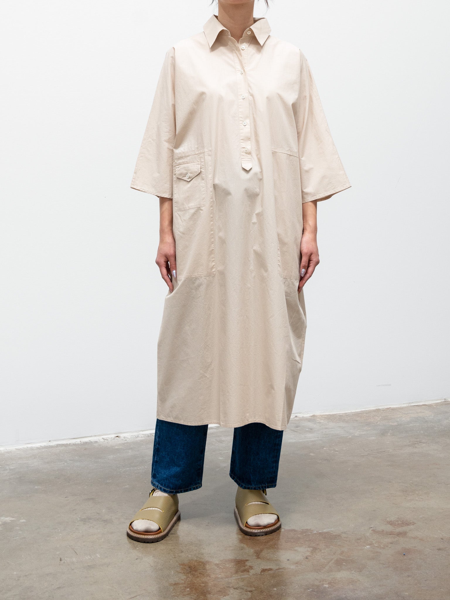 Namu Shop - Jan Machenhauer Mina Dress - Indigo Cotton Poplin