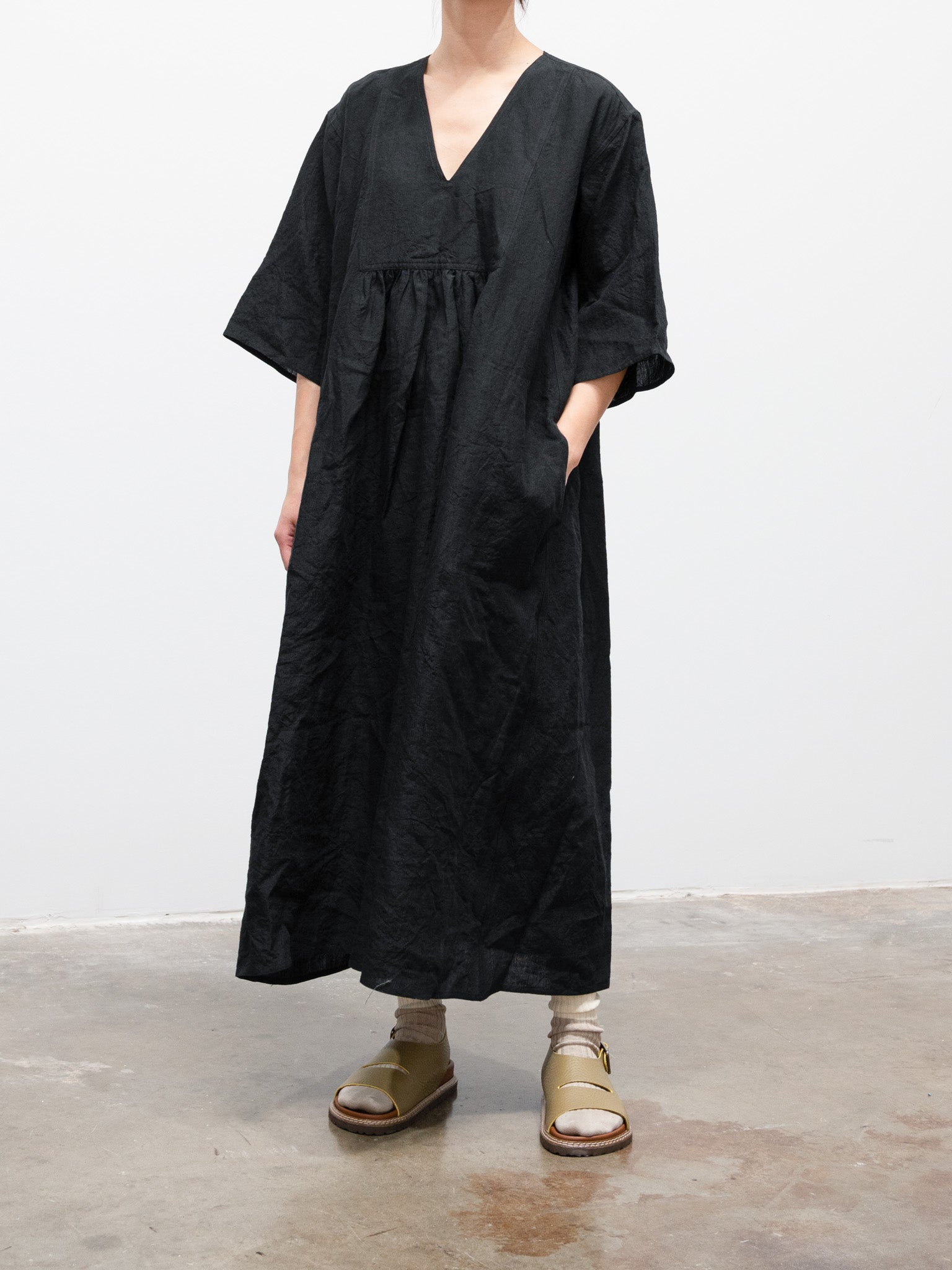 Namu Shop - Sofie D'Hoore Doralynn Linen Dress - Black