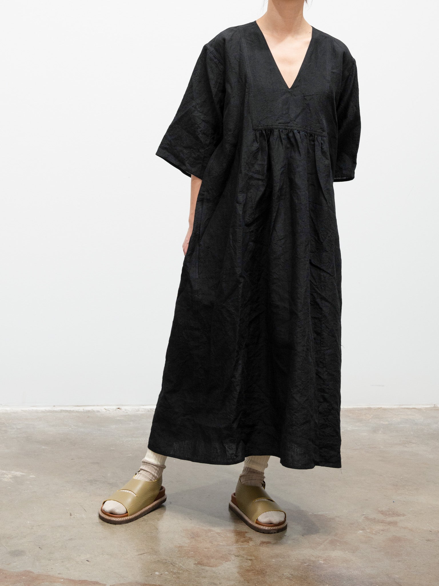 Namu Shop - Sofie D'Hoore Doralynn Linen Dress - Black