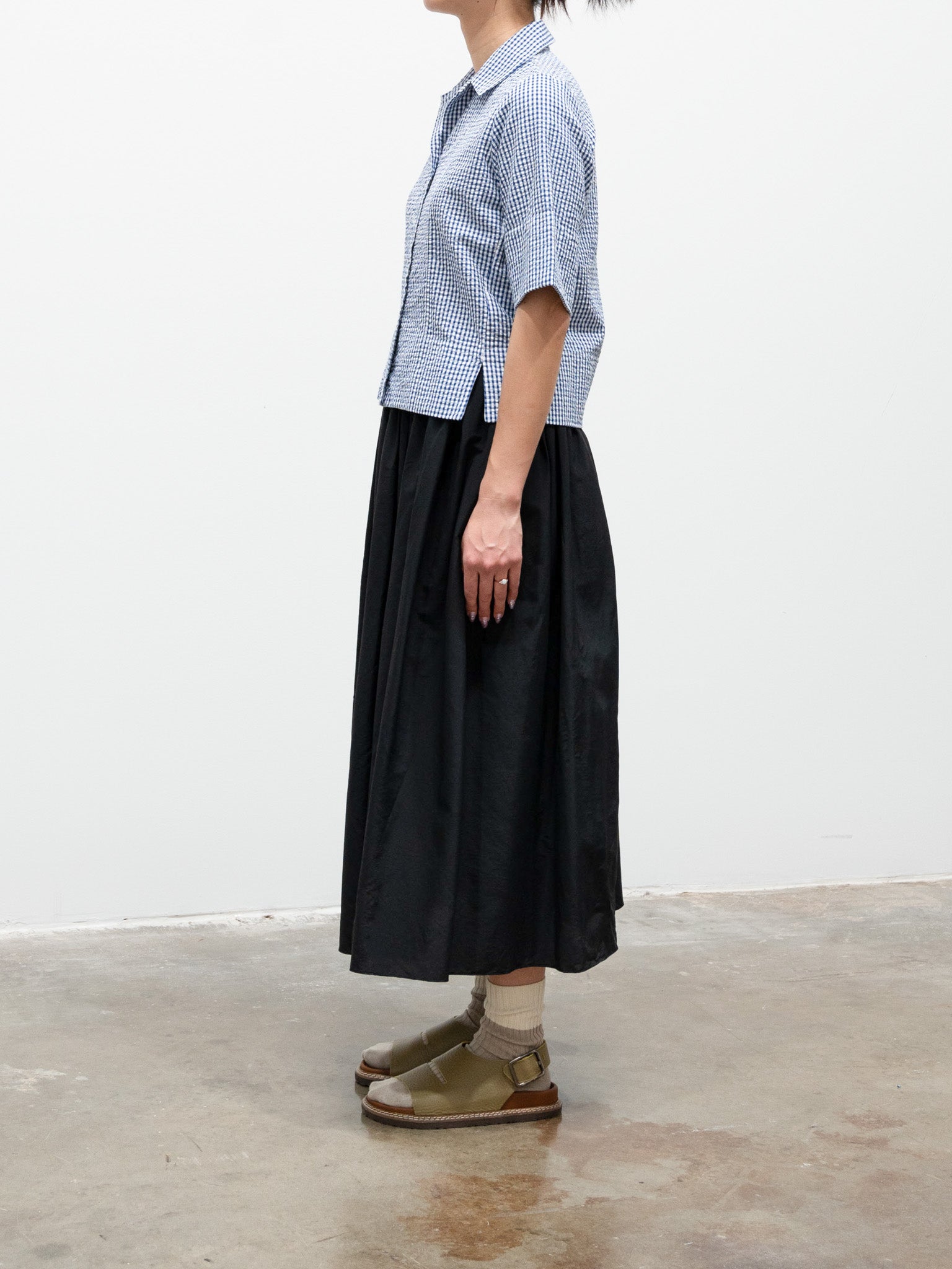 Namu Shop - Sara Lanzi Gathered Skirt - Black
