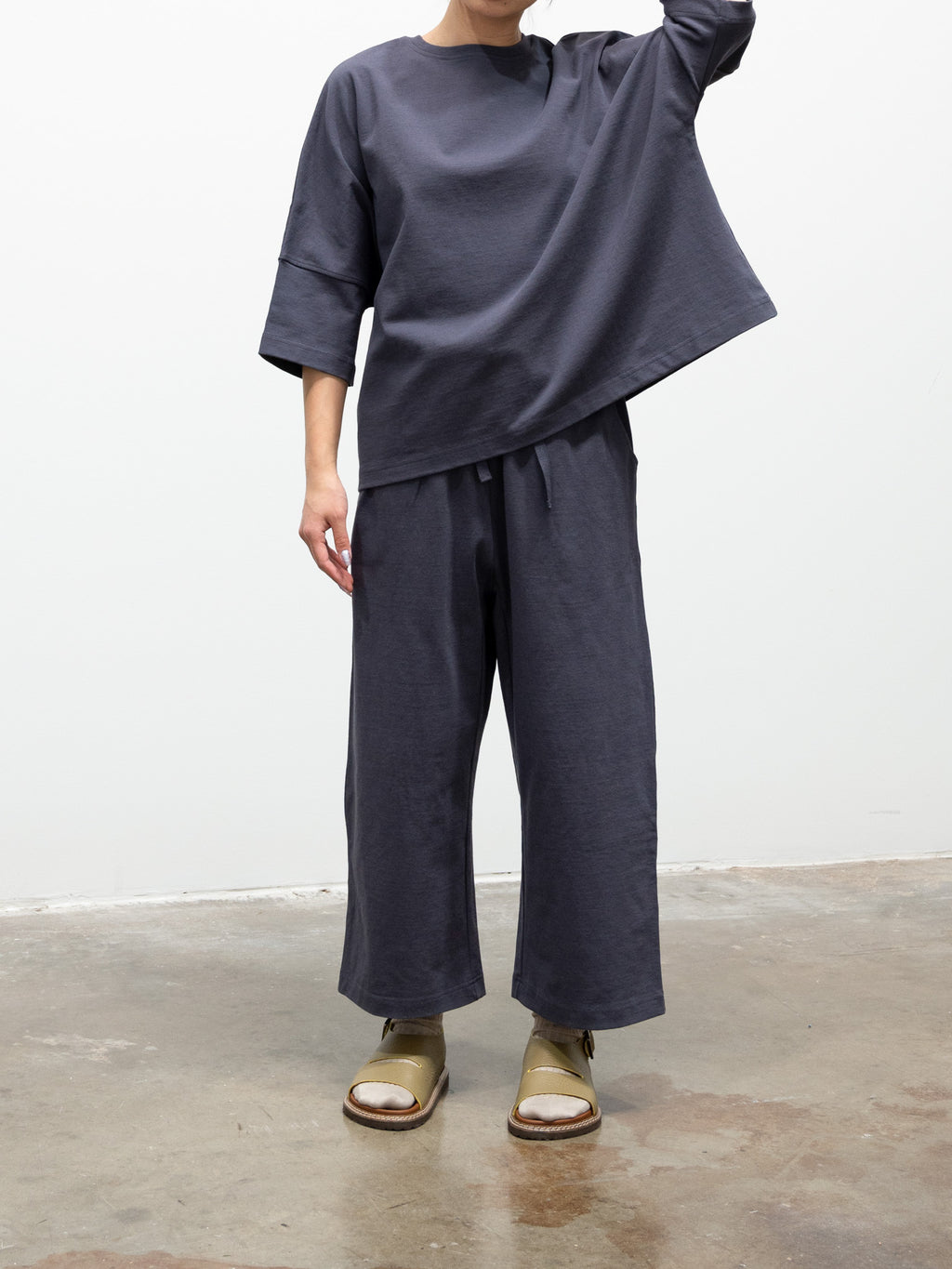 Namu Shop - ICHI Heavy Jersey Easy Pants - Charcoal