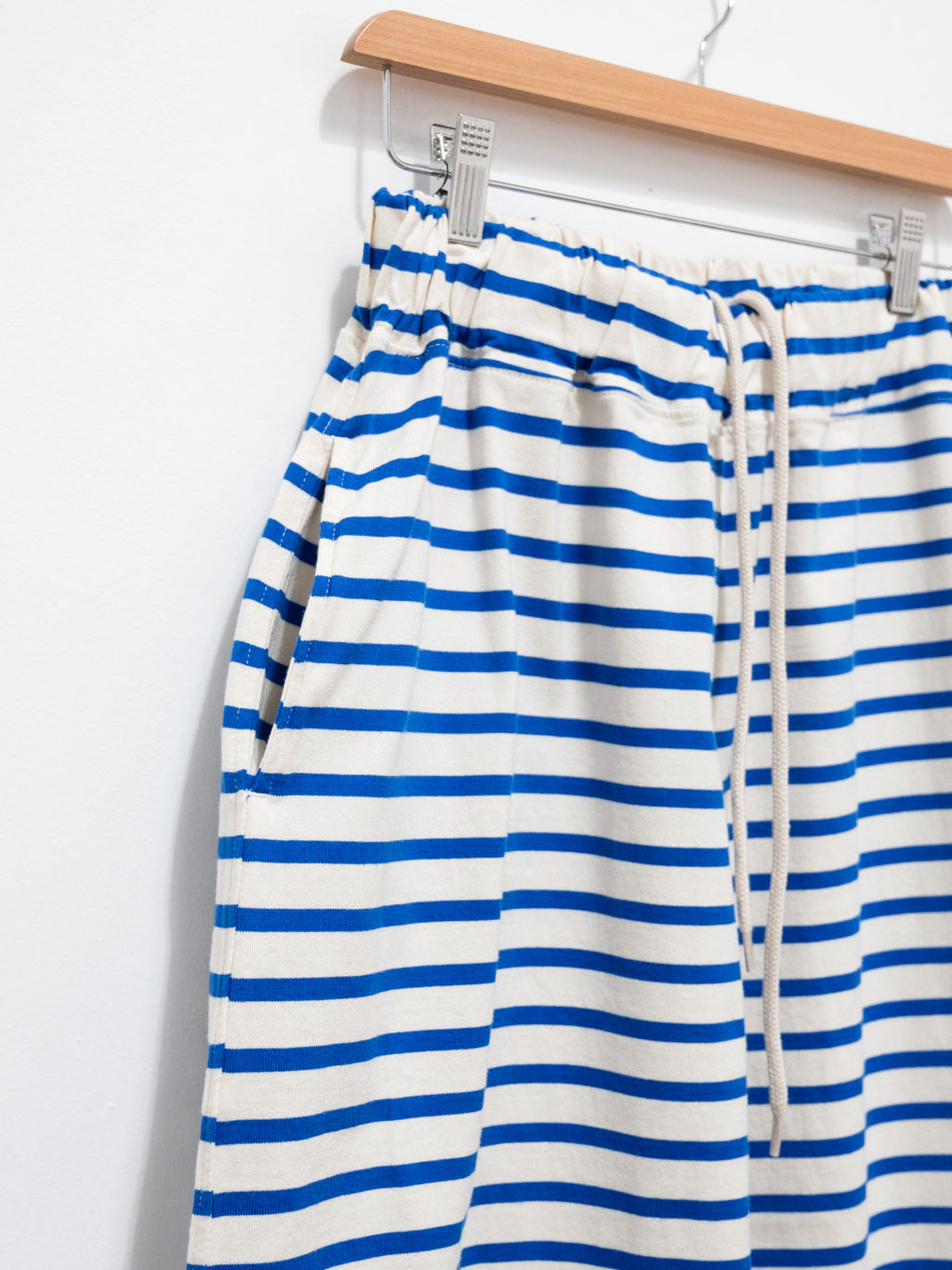 Namu Shop - ICHI Border Easy Pants - Natural x Blue