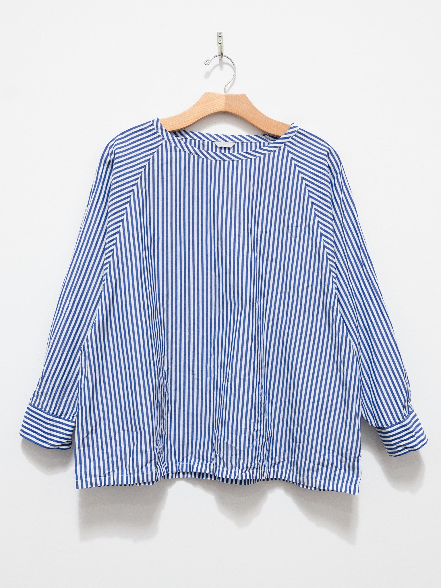 Namu Shop - ICHI Washer Pullover Top - Blue Stripe