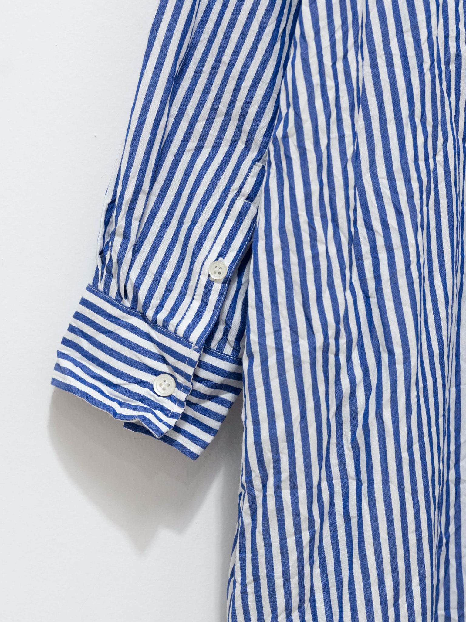 Namu Shop - ICHI Washer BD Shirt Dress - Blue Stripe