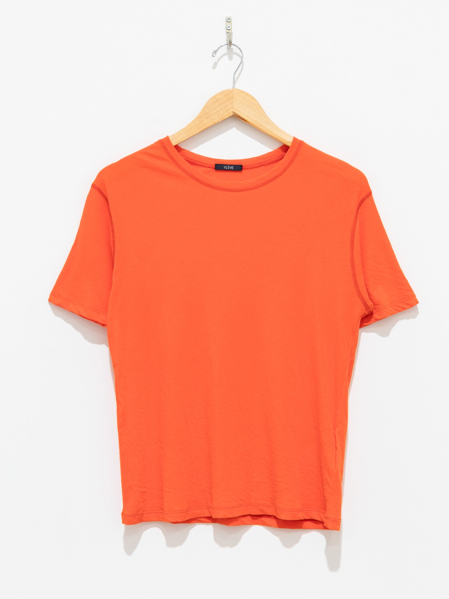 Namu Shop - Yleve Co/Li Sheer Jersey Short Sleeve Pullover - Vermillion