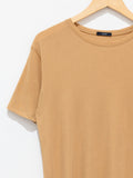 Namu Shop - Yleve Co/Li Sheer Jersey Short Sleeve Pullover - Ochre
