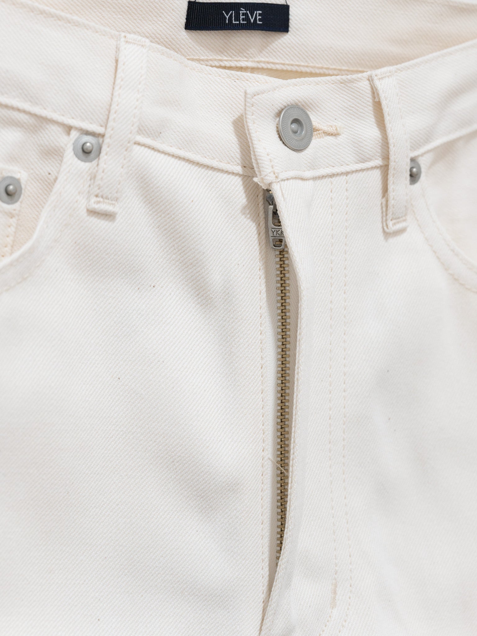 Namu Shop - Yleve 5 Pocket Pressed Denim - White