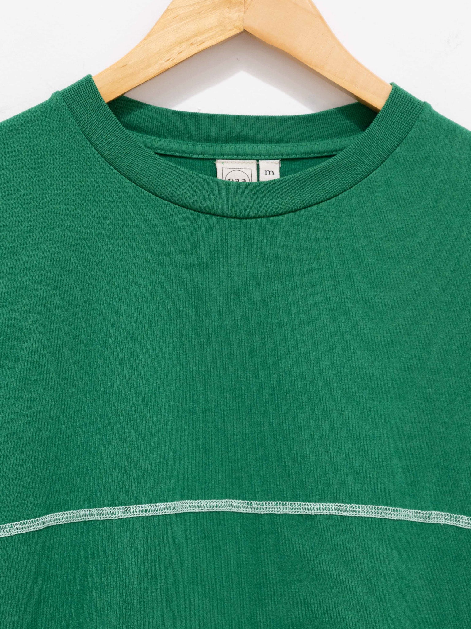 Namu Shop - paa Half Sleeve Flatlock Tee - Green