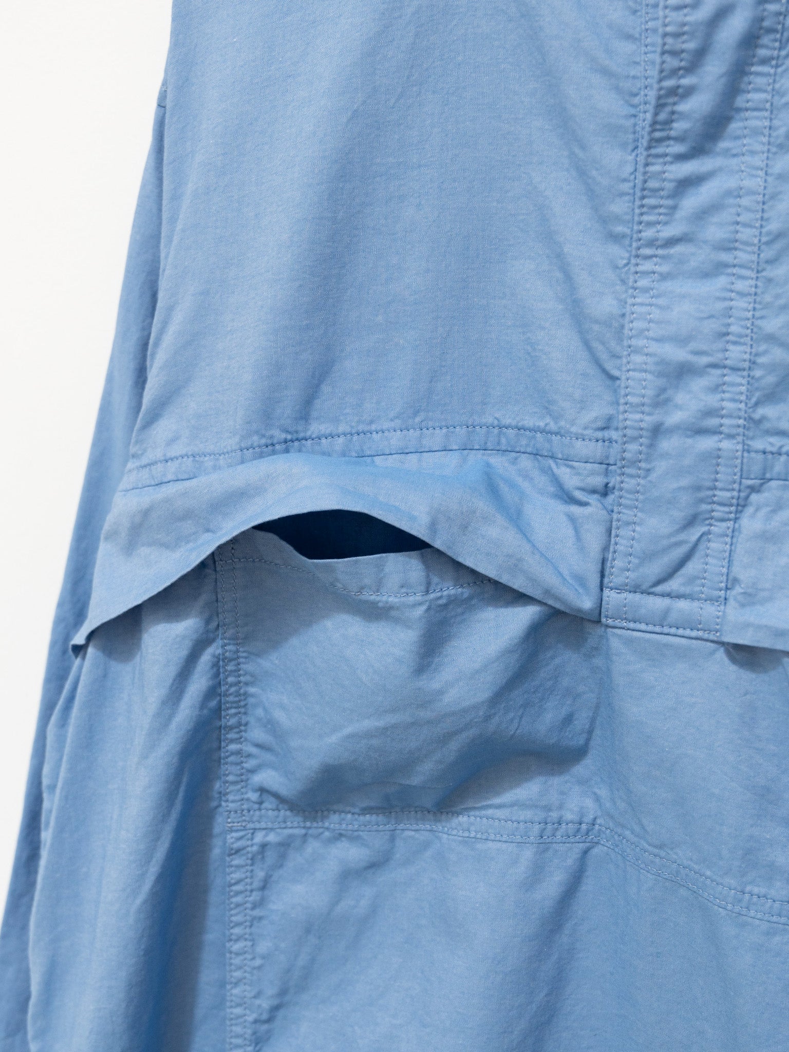 Namu Shop - S H Anorak Shirt - Chambray Blue