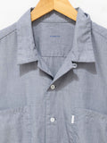 Namu Shop - S H Open Collar Shirt - End on End Blue